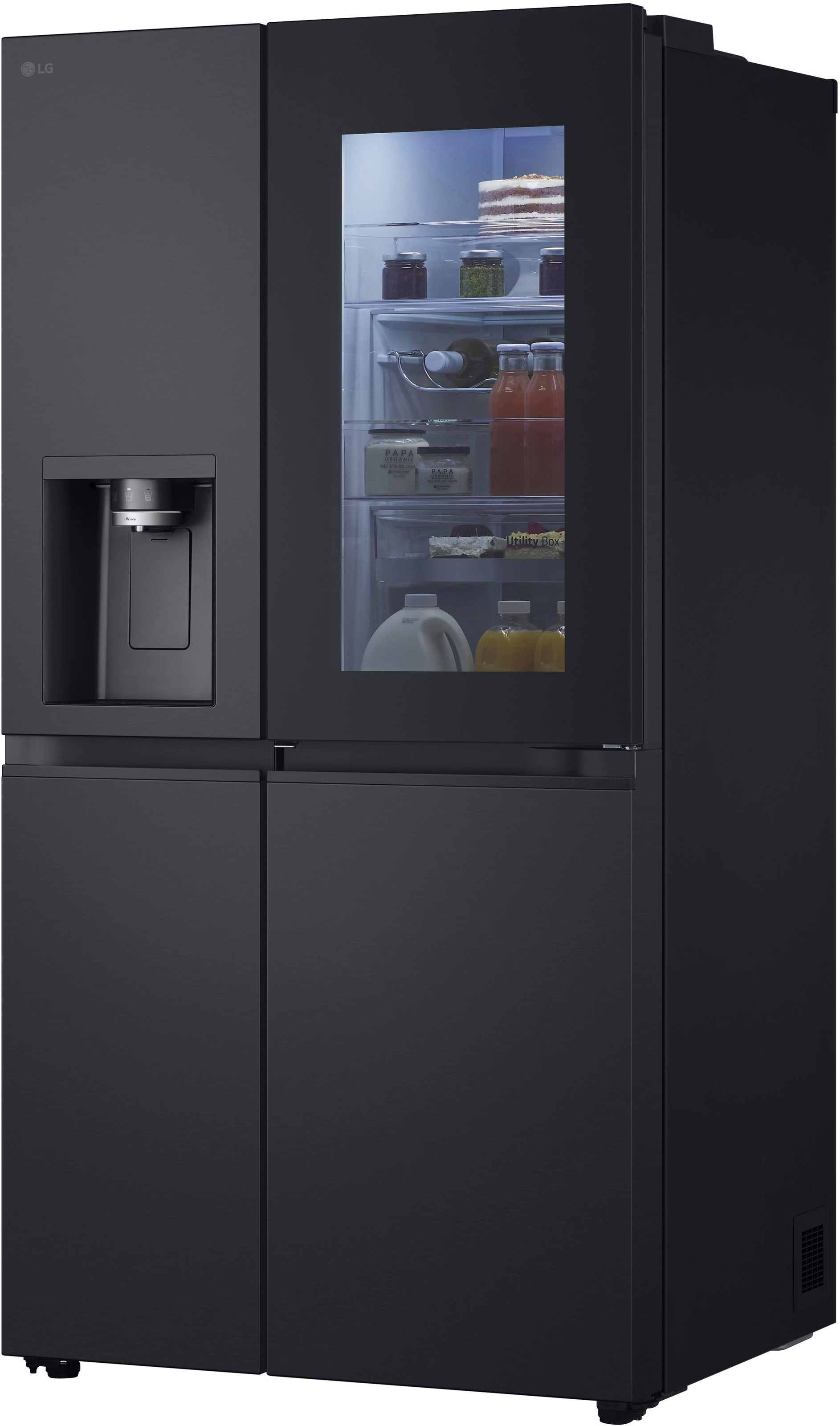 LG Side-by-Side X-Serie »GSXE90EVAD«, großes Wein- und Flaschenregal