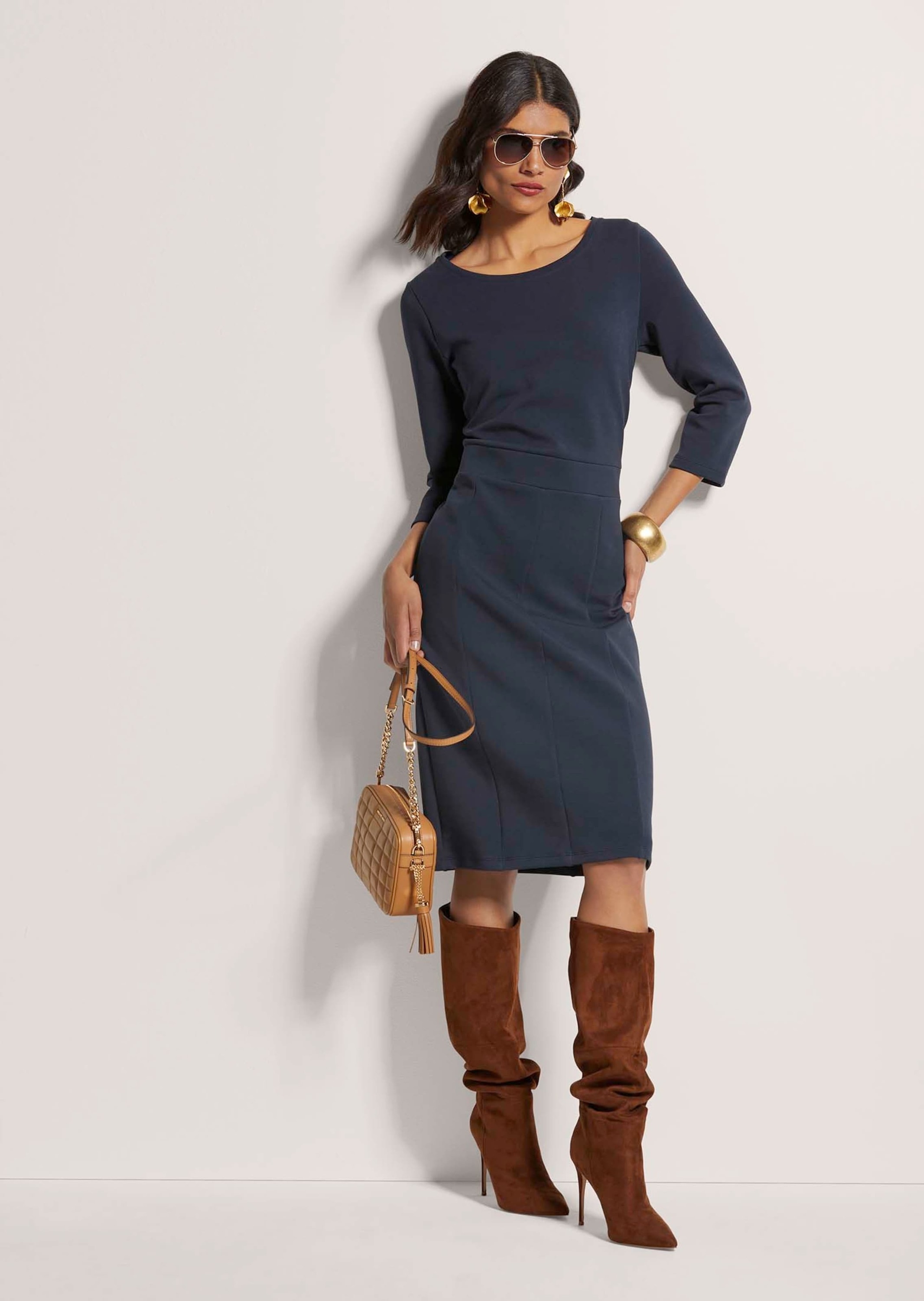 MADELEINE Sommerkleid »Kleid Etui-Kleid mit 3/4-Ärmeln«