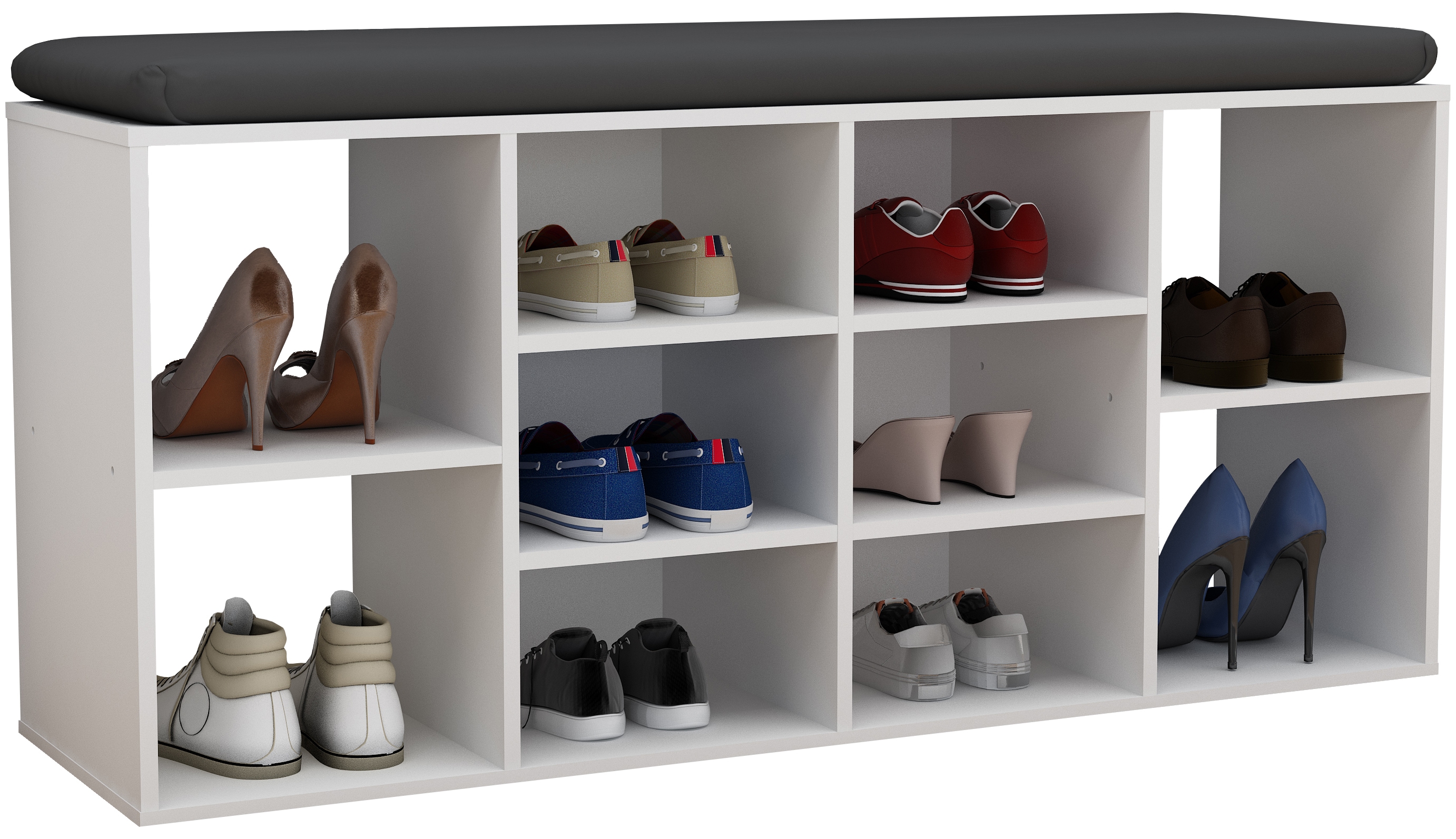 VCM Schuhregal "Holz Regal Schuhschrank Schuhregal Hinsol S" 1 Stk. tlg.