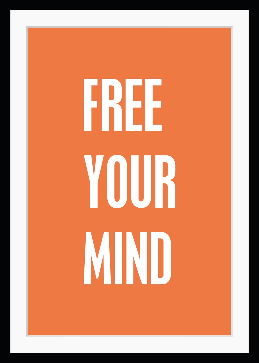 Bild »FREE YOUR MIND«, Sprüche & Texte, gerahmt, Spruch