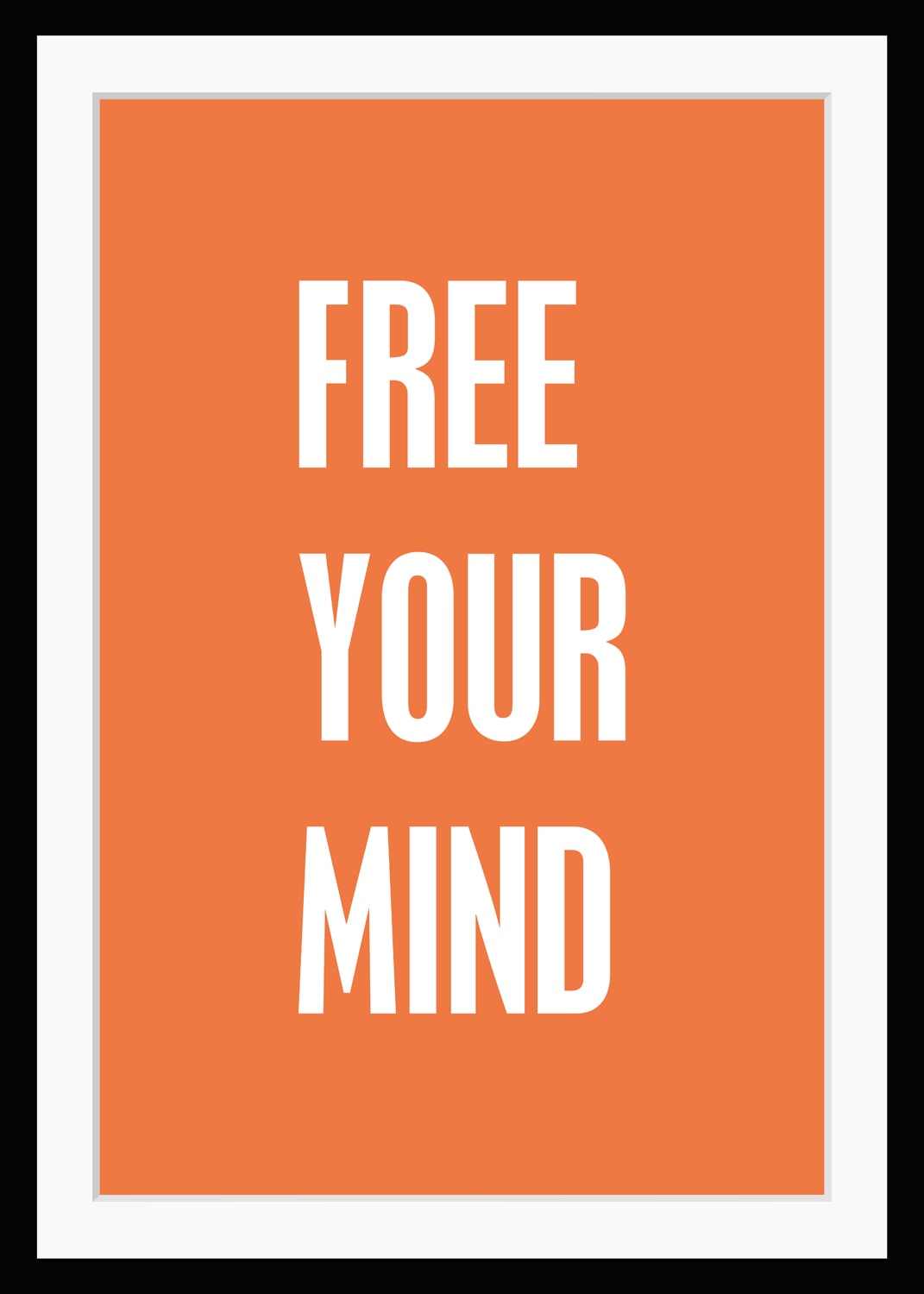 queence Bild "FREE YOUR MIND", Sprüche & Texte-Schriftzug-Motivationsbilder günstig online kaufen