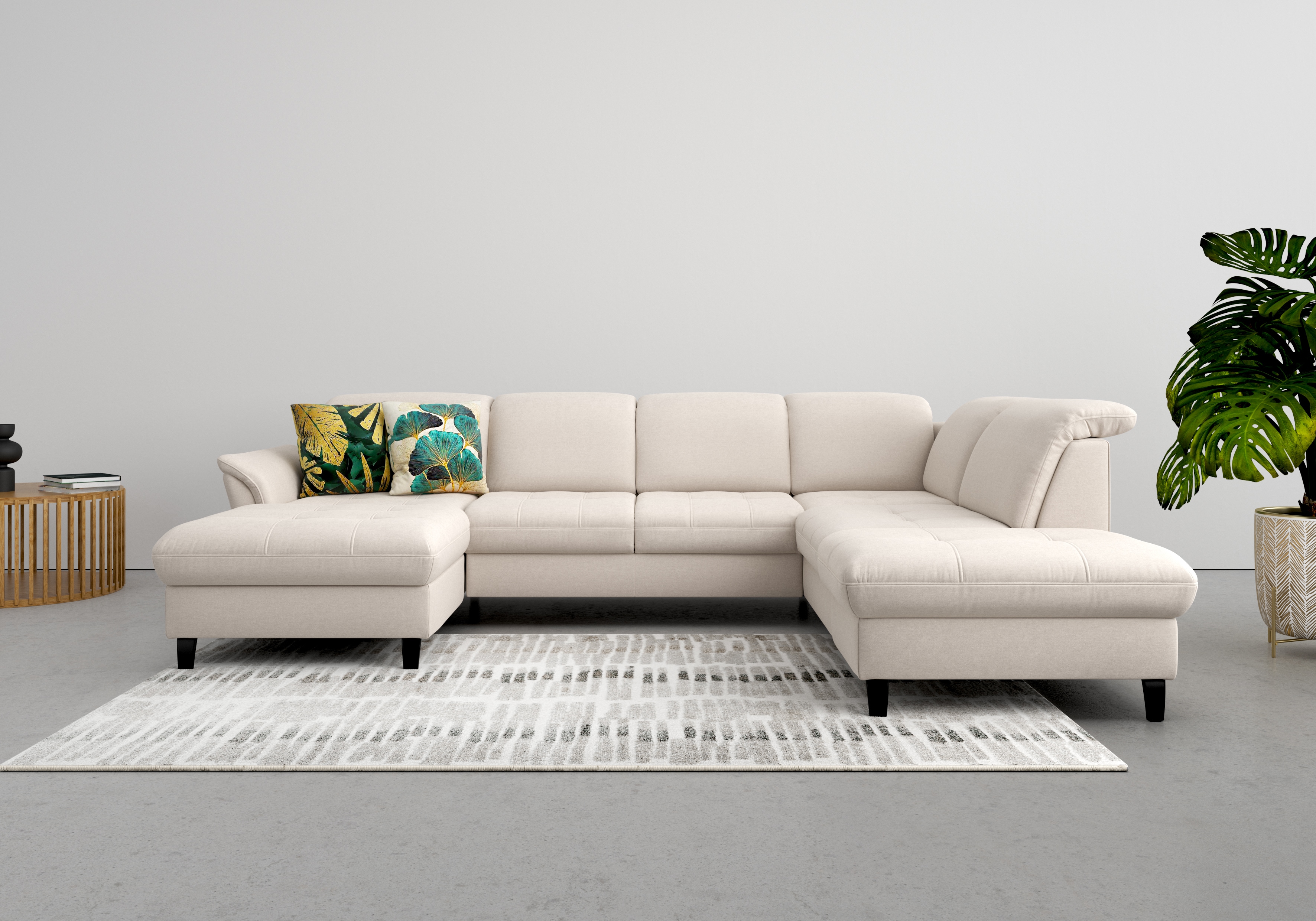 sit&more Wohnlandschaft "Maggiore U-Form" wahlweise mit Kopfteilverstellung, Schlaffunktion und Stauraum