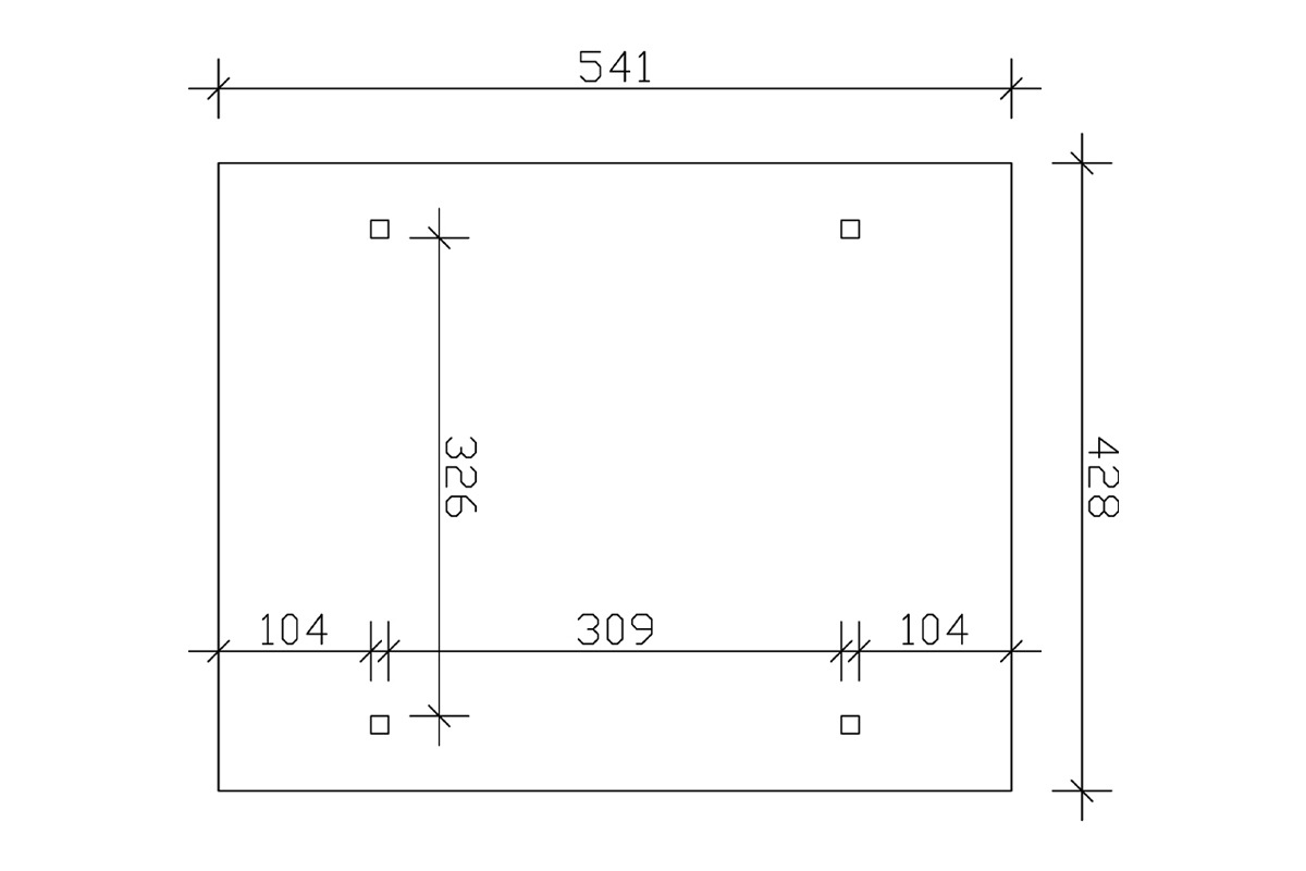 Skanholz Einzelcarport »Odenwald«, Leimholz-Nordisches Fichtenholz, 326 cm, hellbraun