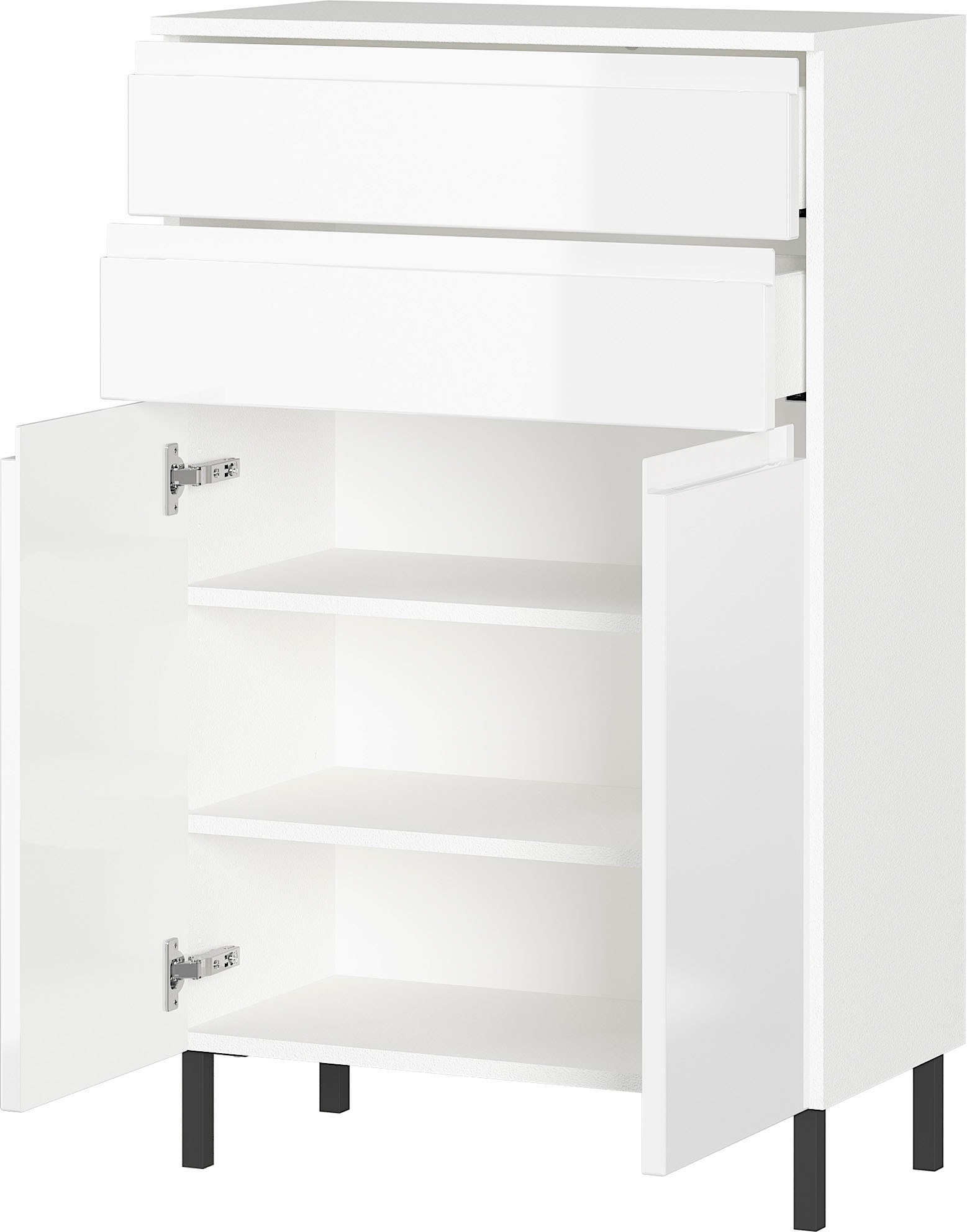 GERMANIA Badmöbel-Set »Scantic«, (5 St.), bestehend aus Kommode, Schrank, Hochschrank, Waschbeckenunterschrank