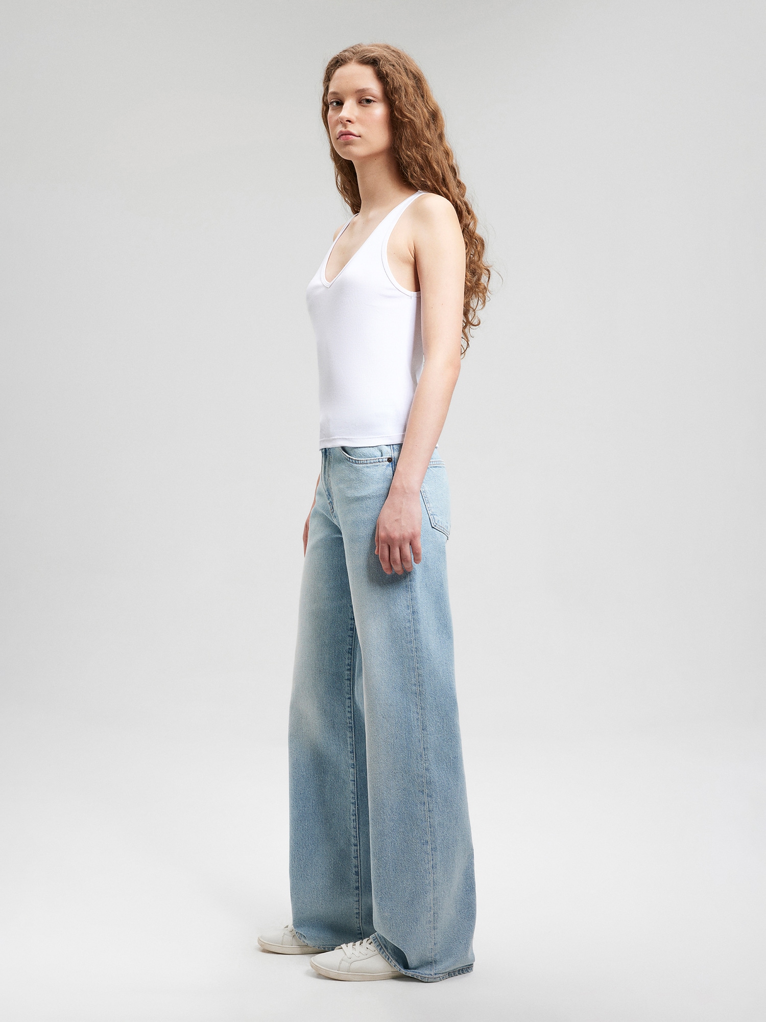 Mavi V-Shirt »STRAP V NECK BASIC«, Top V-Neck