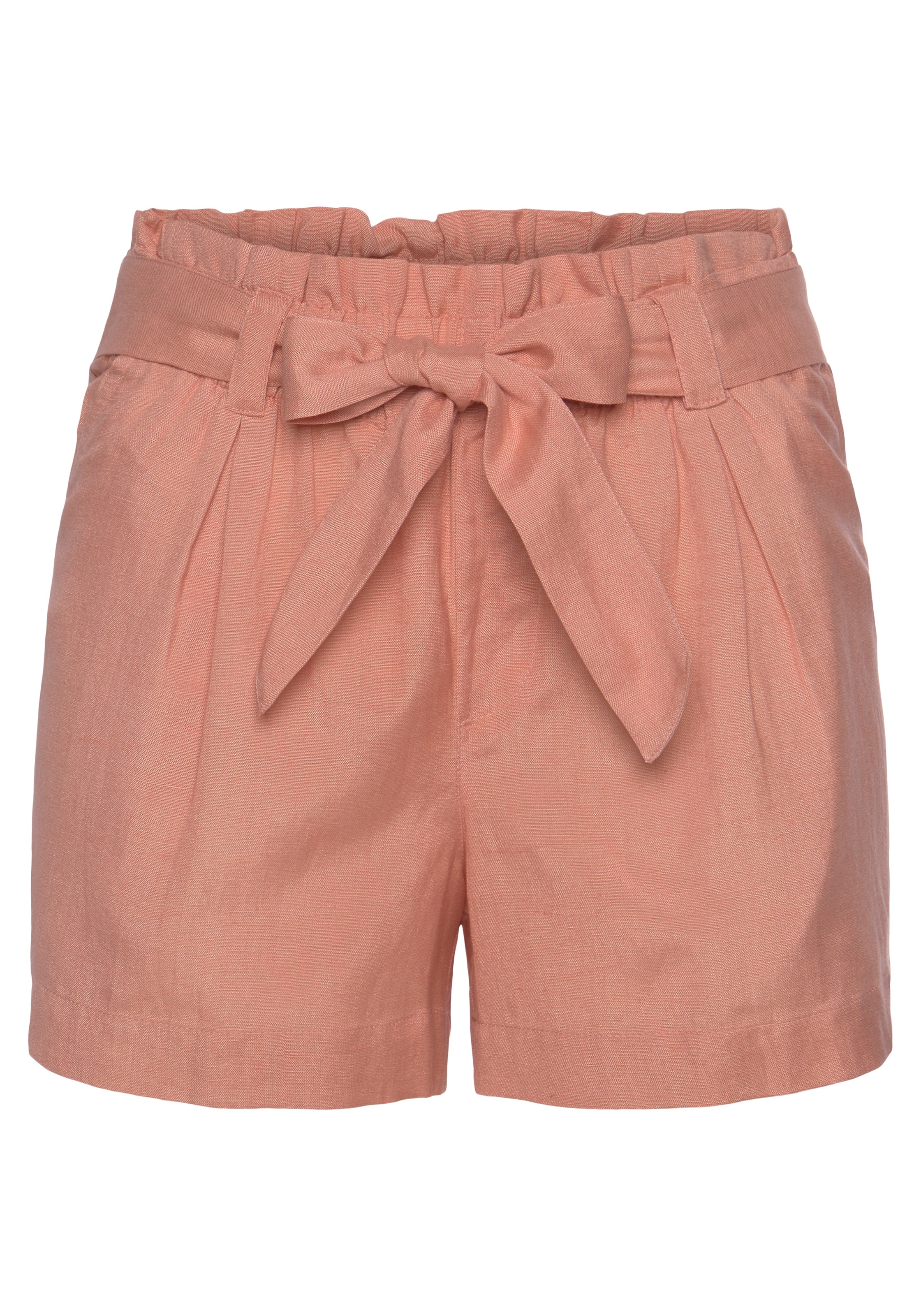 LASCANA Shorts im Paperbag-Stil aus Leinenmix, kurze Hose, Leinenhose günstig online kaufen