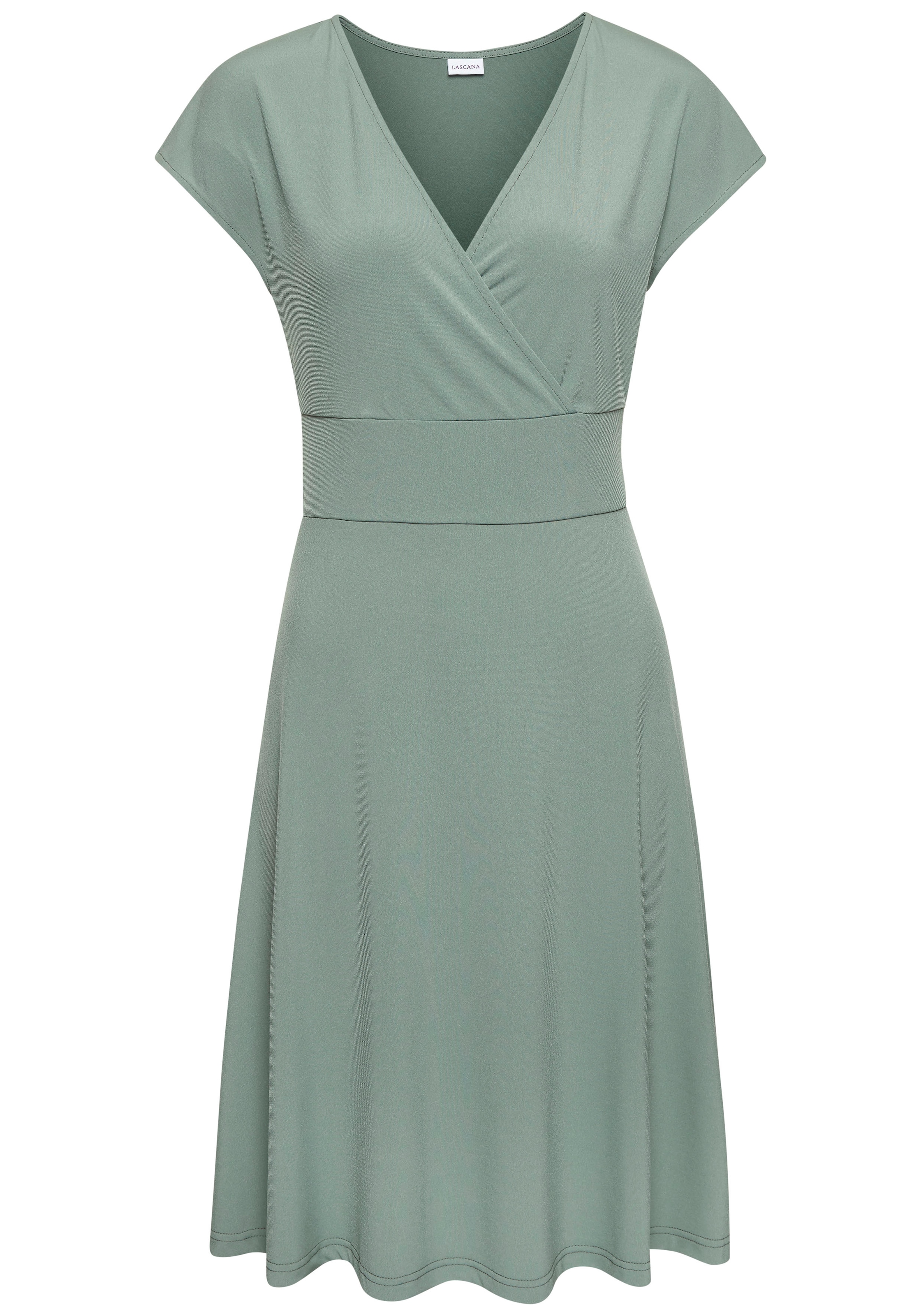 LASCANA Midikleid, aus bügelfreier Ware, elegantes Sommerkleid aus Jersey, Strandkleid