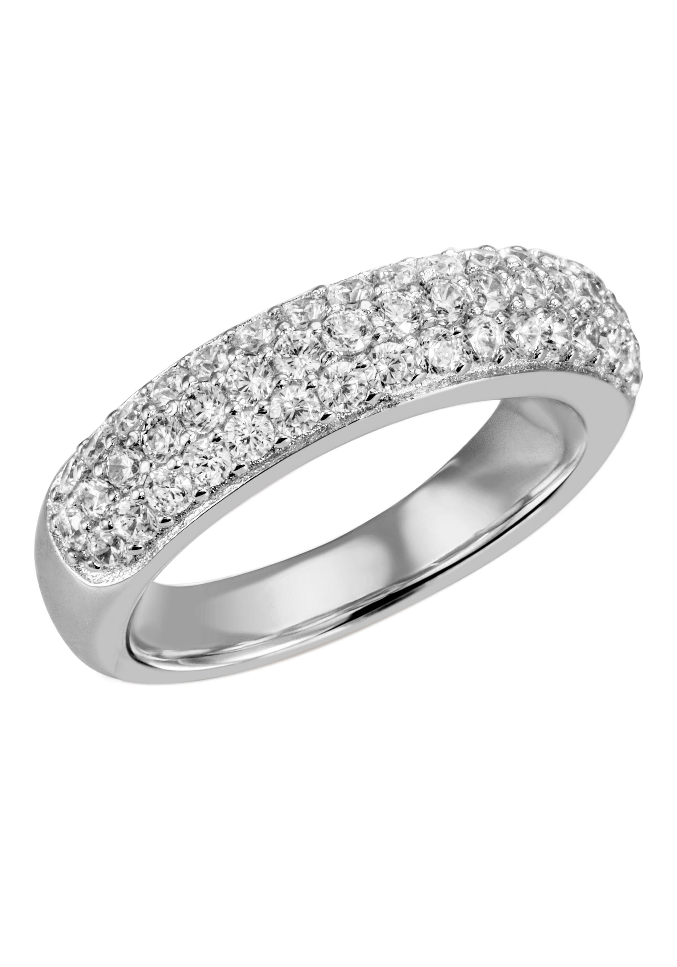 Firetti Fingerring »Schmuck Geschenk Silber 925 Silberring Ring Pavé-Optik glitzernd«, mit Zirkonia (synth.)