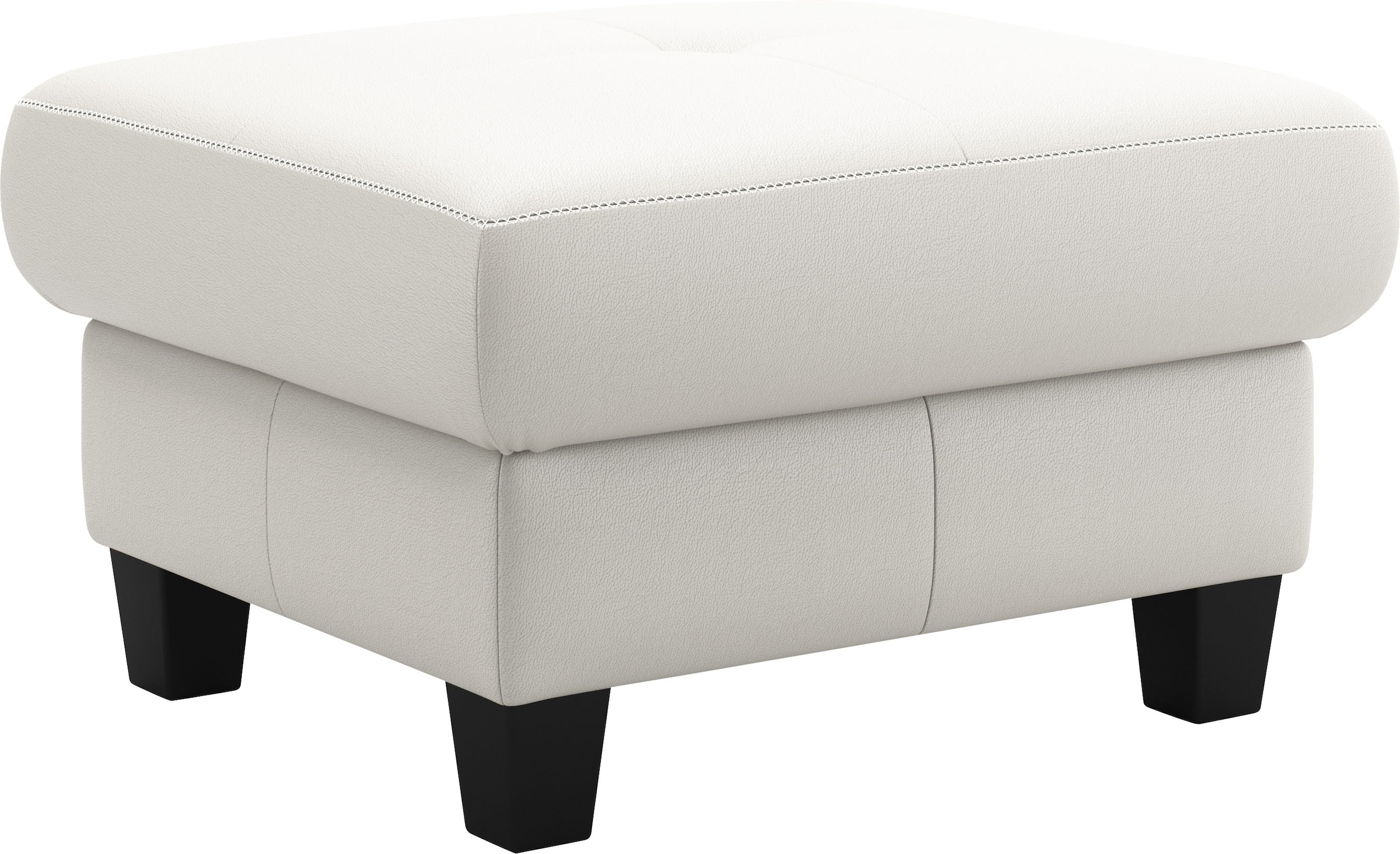 Places of Style Polsterhocker "Varese", Kreuznaht in beige günstig online kaufen