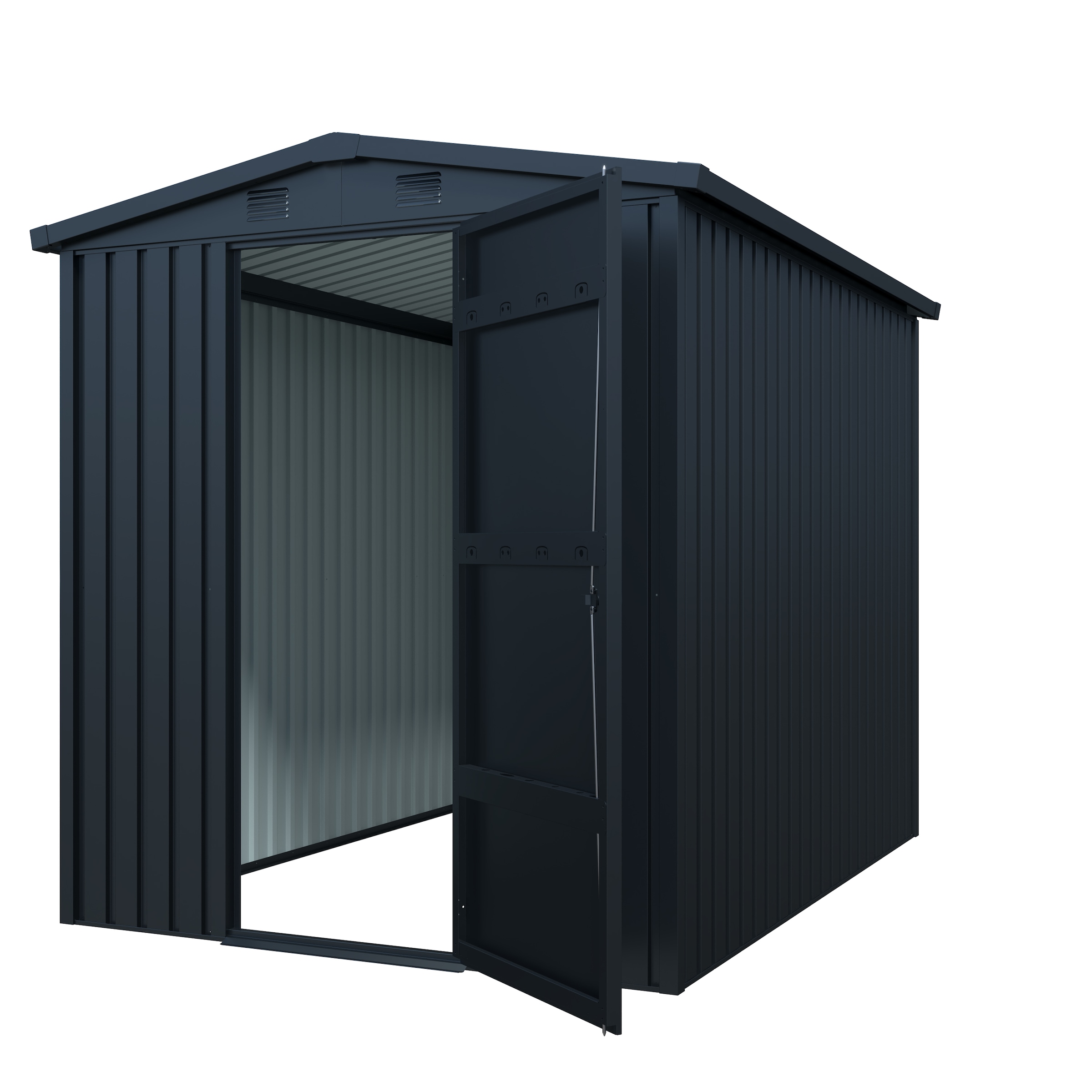 GARDEN 'N' MORE Gerätehaus »Pultdachhaus Basic plus« einfacher Aufbau, Langlebig, abschließbar, inkl. Regenrinne