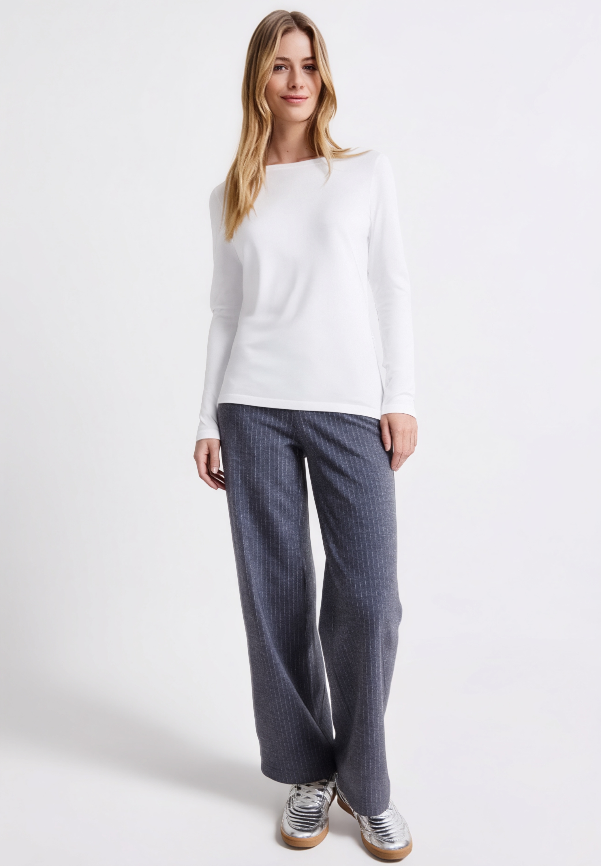 STREET ONE STUDIO Langarmshirt mit U-Boot-Ausschnitt