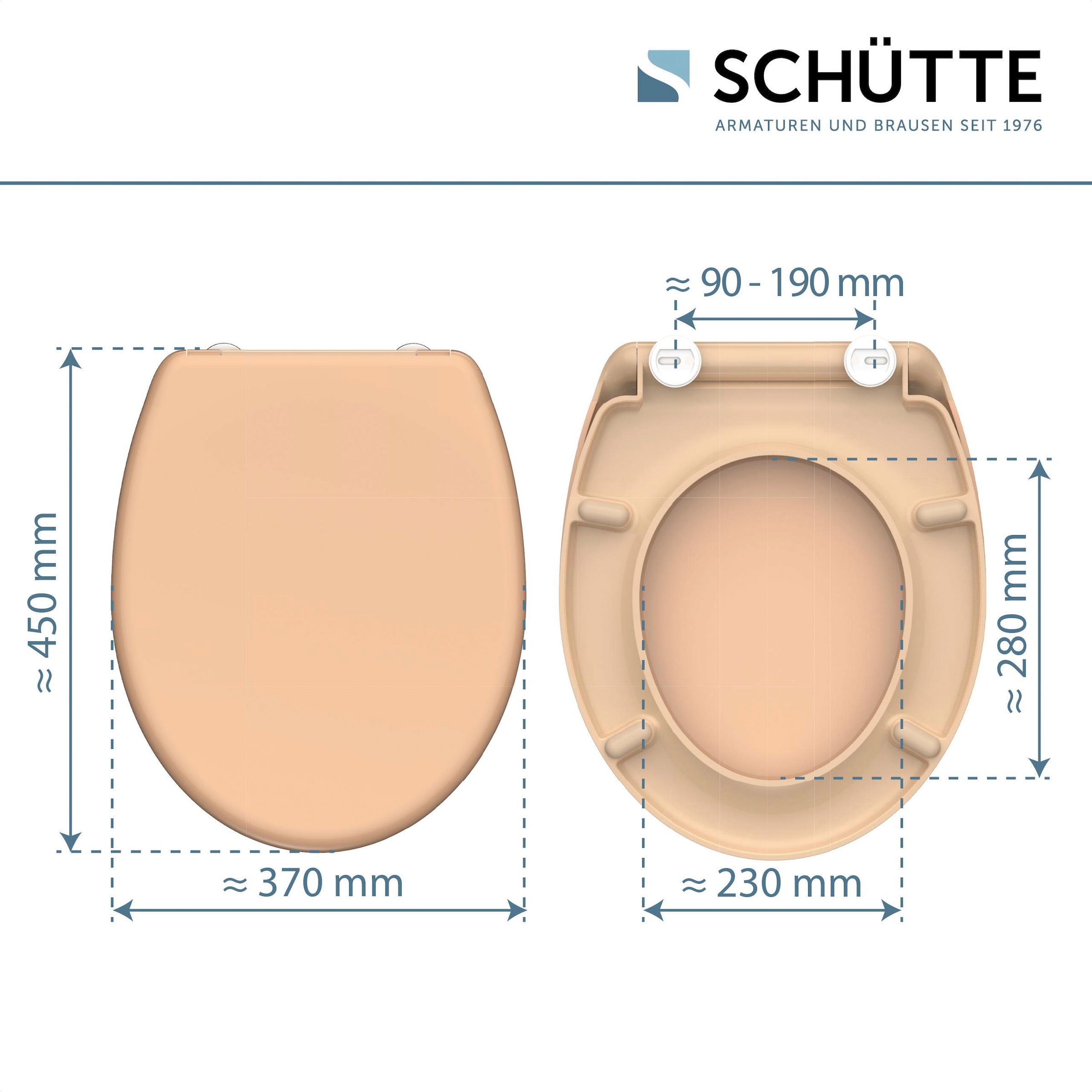Schütte WC-Sitz, mit Absenkautomatik und Schnellverschlusstechnik