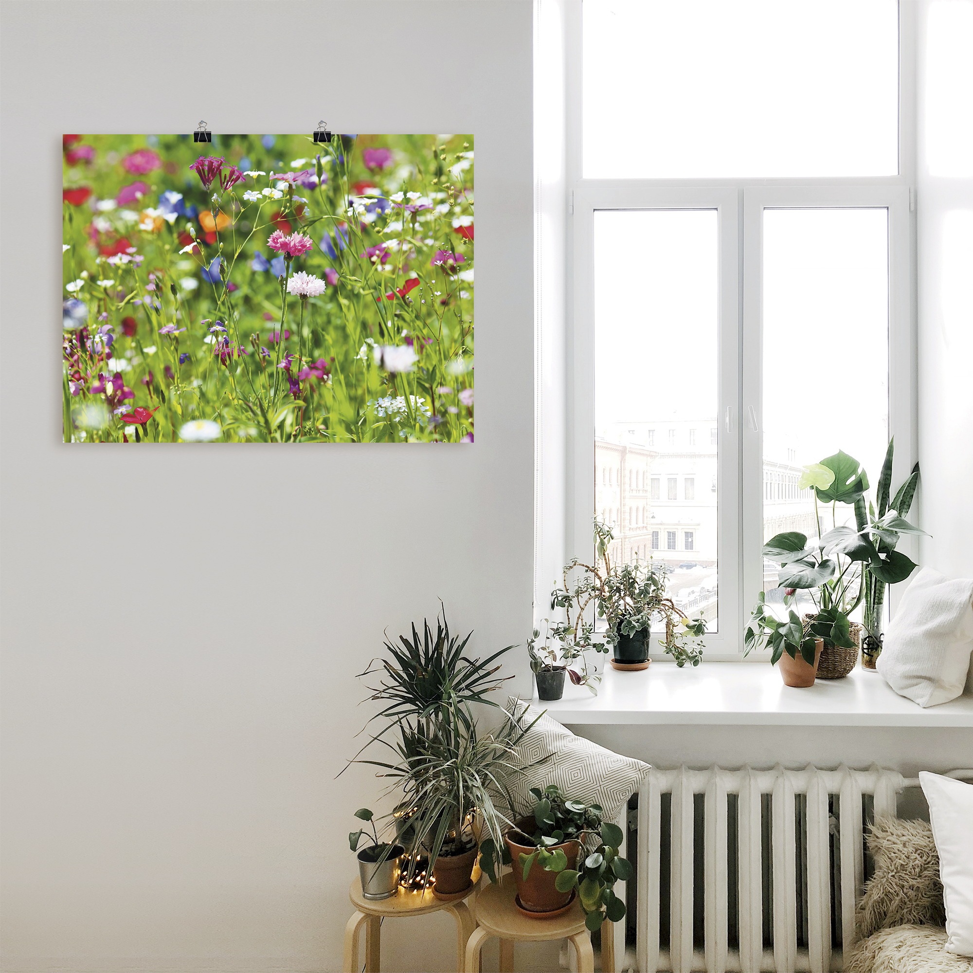 Artland Wandbild "Blumenwiese I", Blumenwiese, (1 St.), als Leinwandbild, P günstig online kaufen