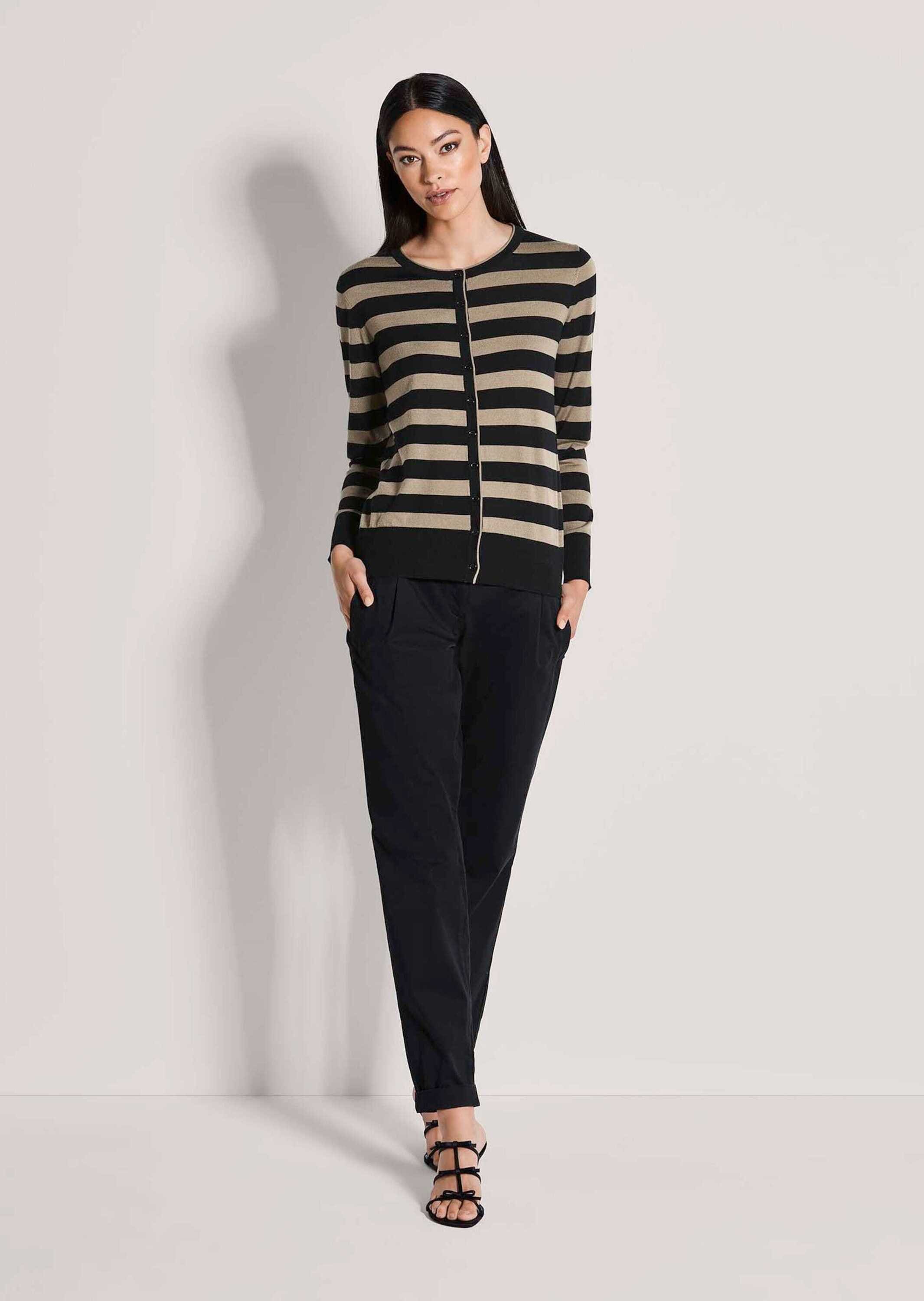 MADELEINE Strickjacke "Strickjacke Langarm Cardigan mit Streifen, Schurwoll günstig online kaufen