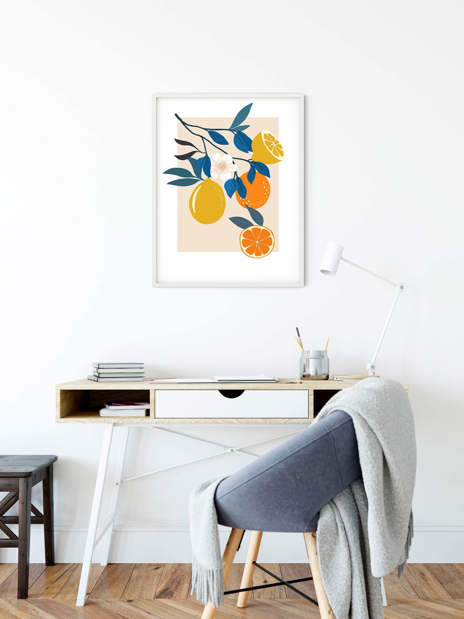 Komar Bild "Illustration Finest Fruits" Natur 1 Stk. tlg. Wandbild zur Deko günstig online kaufen