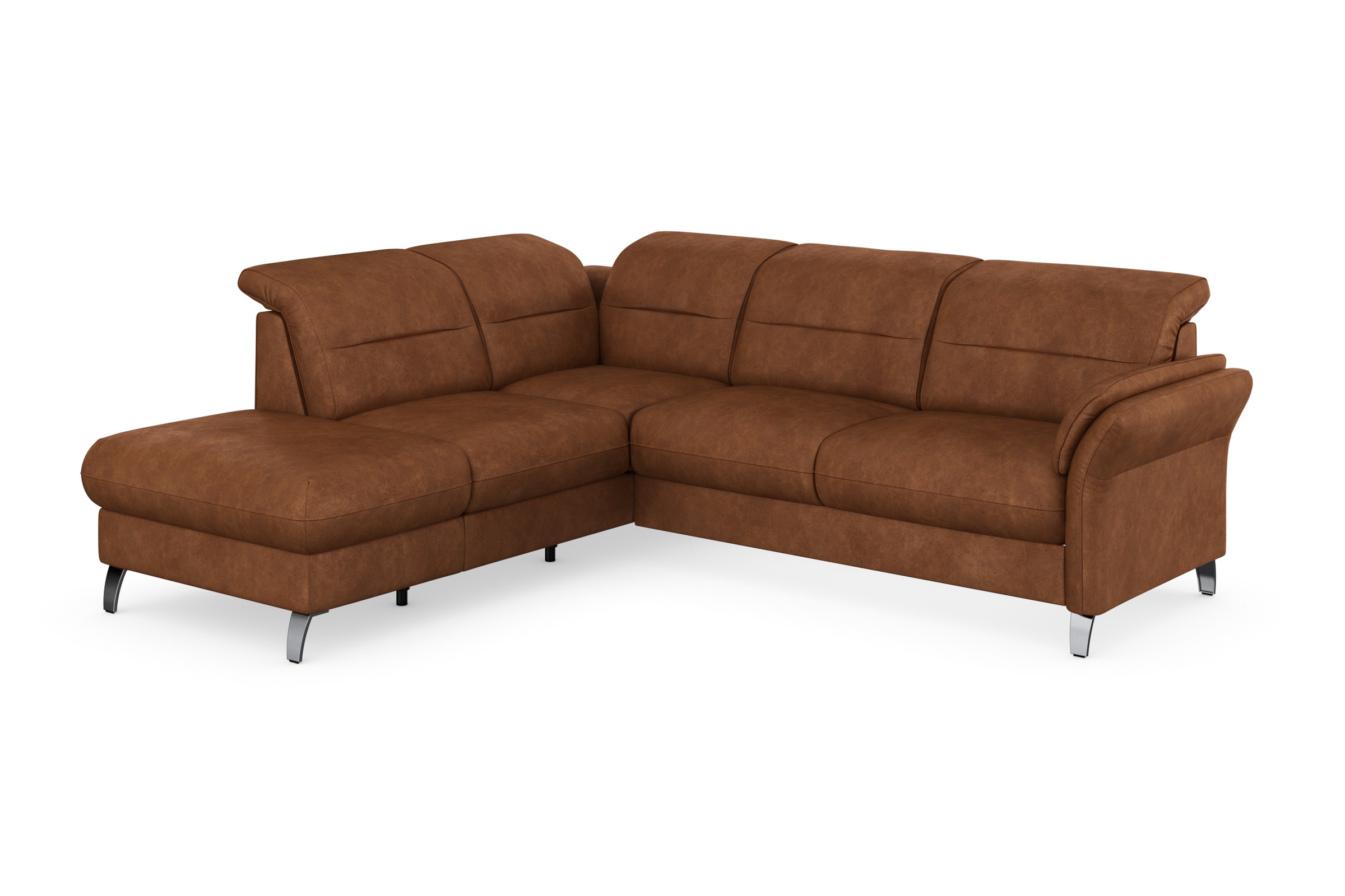 sit&more Ecksofa »Grenoble L-Form mit Federkern«, wahlweise mit Bettfunktion, Bettkasten, Arm- und Kopfteilverstellung