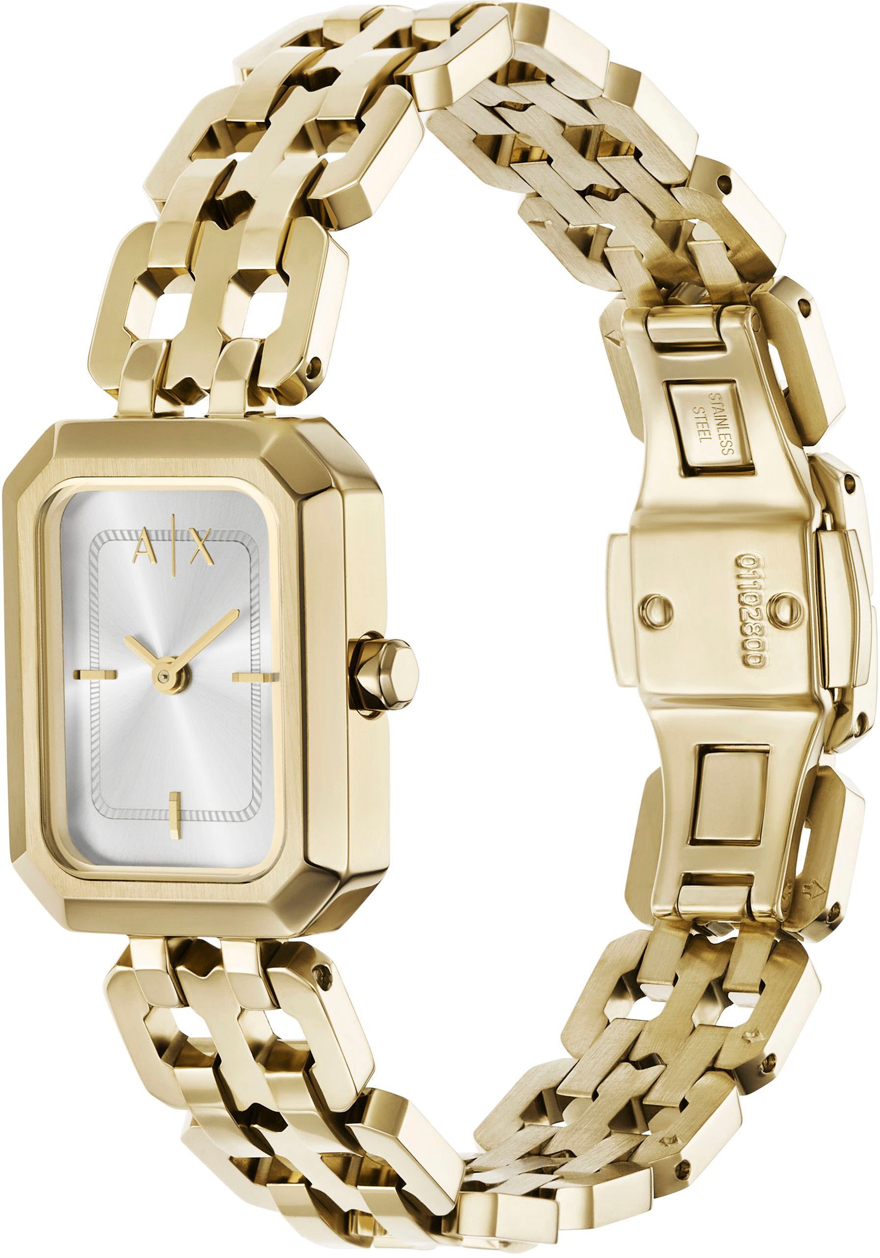 ARMANI EXCHANGE Quarzuhr, Armbanduhr, Damenuhr, Edelstahlarmband, analog