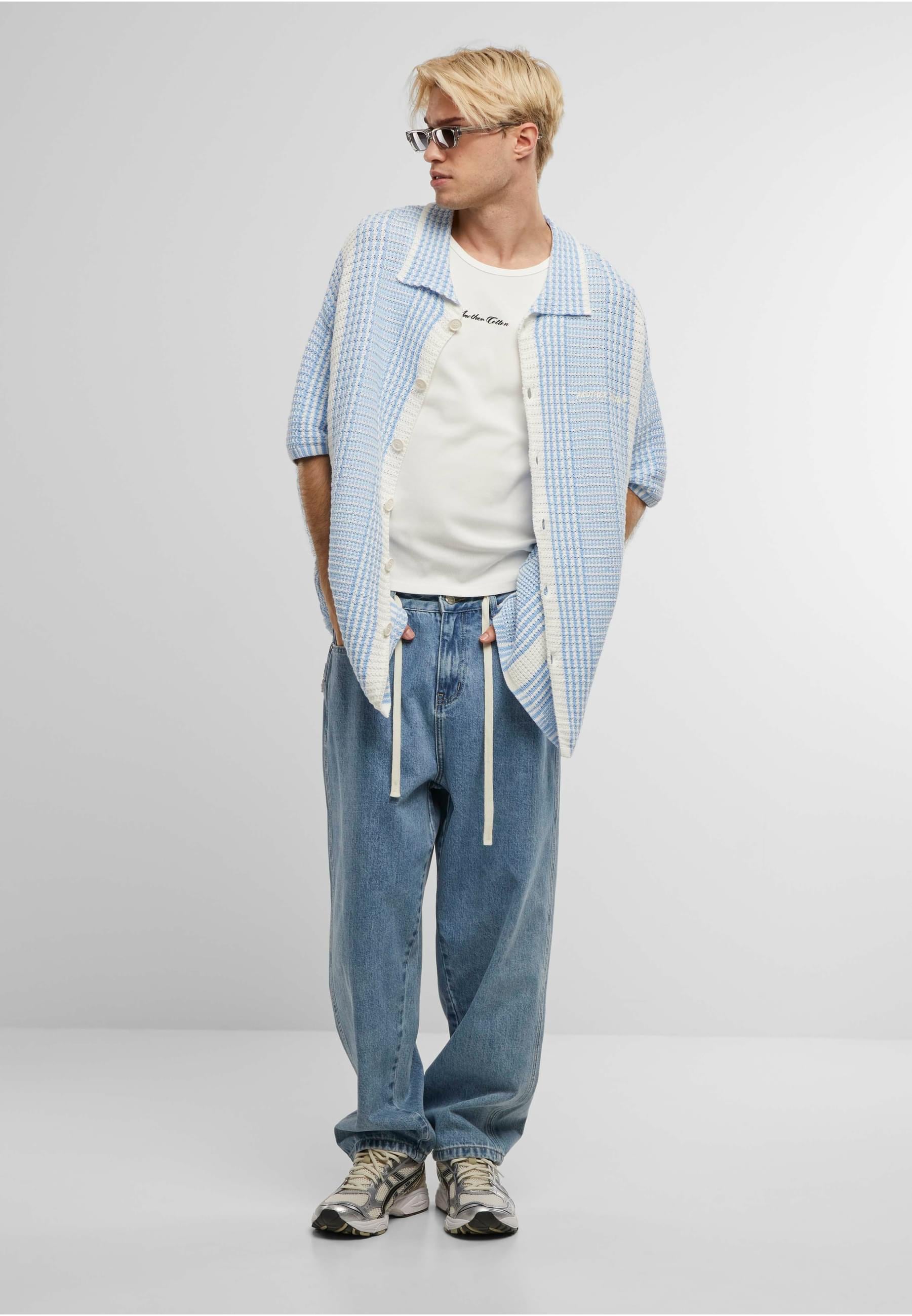 Another Cotton Lab Langarmhemd »Another Cotton Lab Oversized Mesh Knit Summer Shirt«