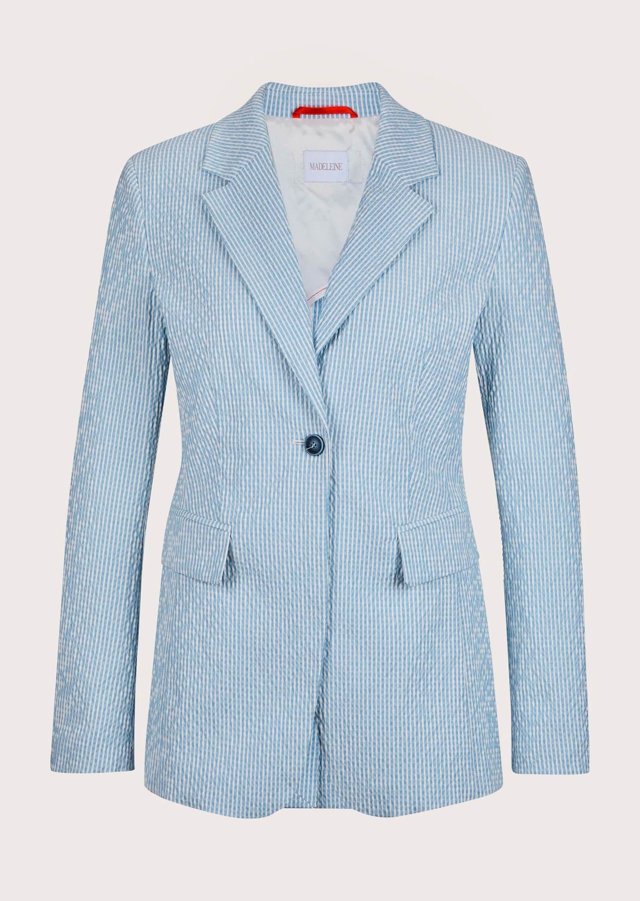 MADELEINE Jackenblazer "Balzer Sommerlicher Seersucker-Blazer, Streifen"