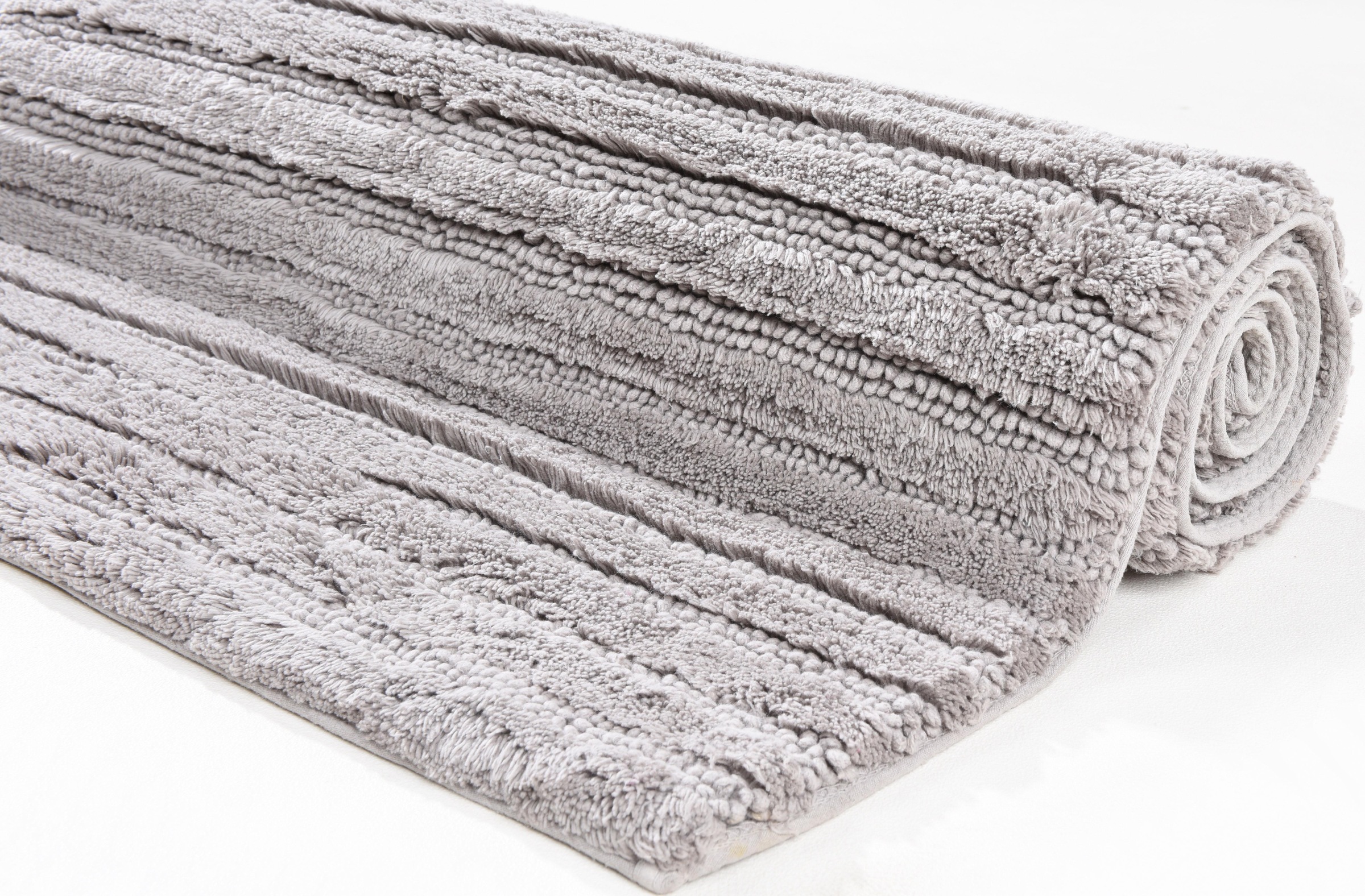 TOM TAILOR HOME Badematte »Cotton Stripes«, rutschhemmend beschichtet, fußbodenheizungsgeeignet-strapazierfähig, Uni Farben, gestreift, reine Baumwolle, Hoch-Tief Effekt
