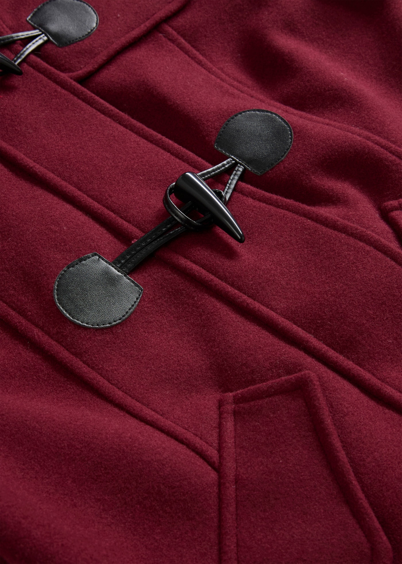 bonprix Outdoorjacke als Duffle-Jacke, aus Wollimitat, gerade Passform, casualer Stil