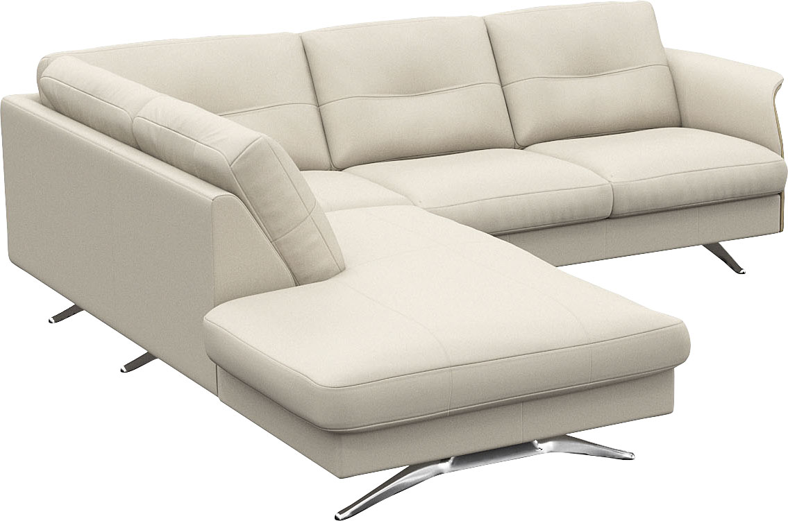 Thumbnail - FLEXLUX Ecksofa "Glow, super bequem durch hochwertigem Sitzaufbau mit Federkern, L-Form" Modernes skandinavisches Design