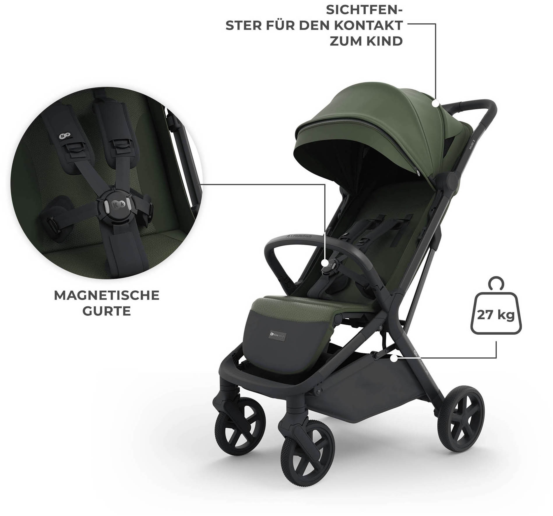 Kinderkraft Kinder-Buggy »NUBI 3« 22 kg