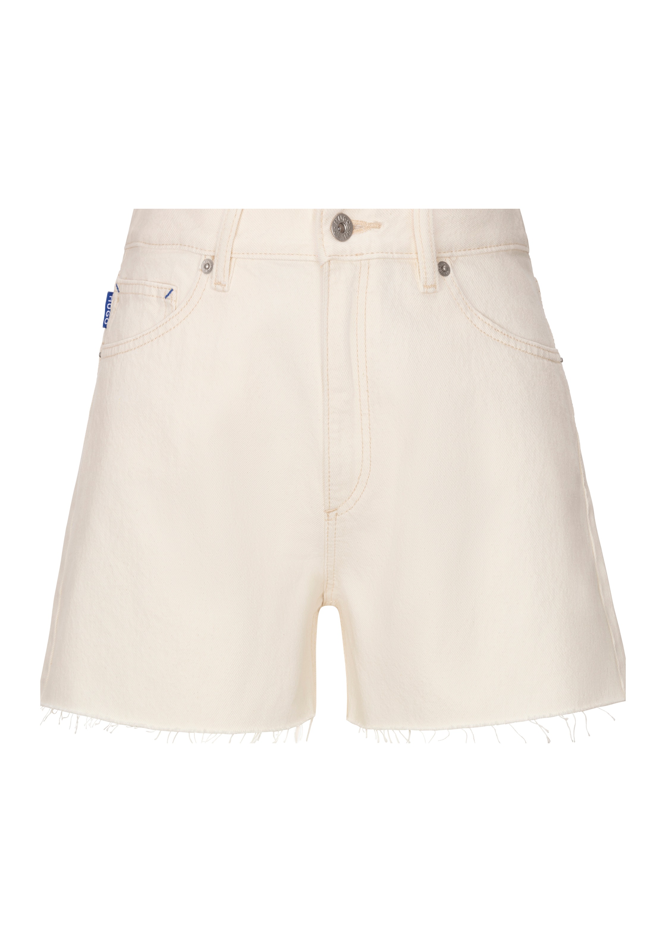 HUGO Blue Shorts »Gimusa_1_B«, mit geschnittener Kante am Saum