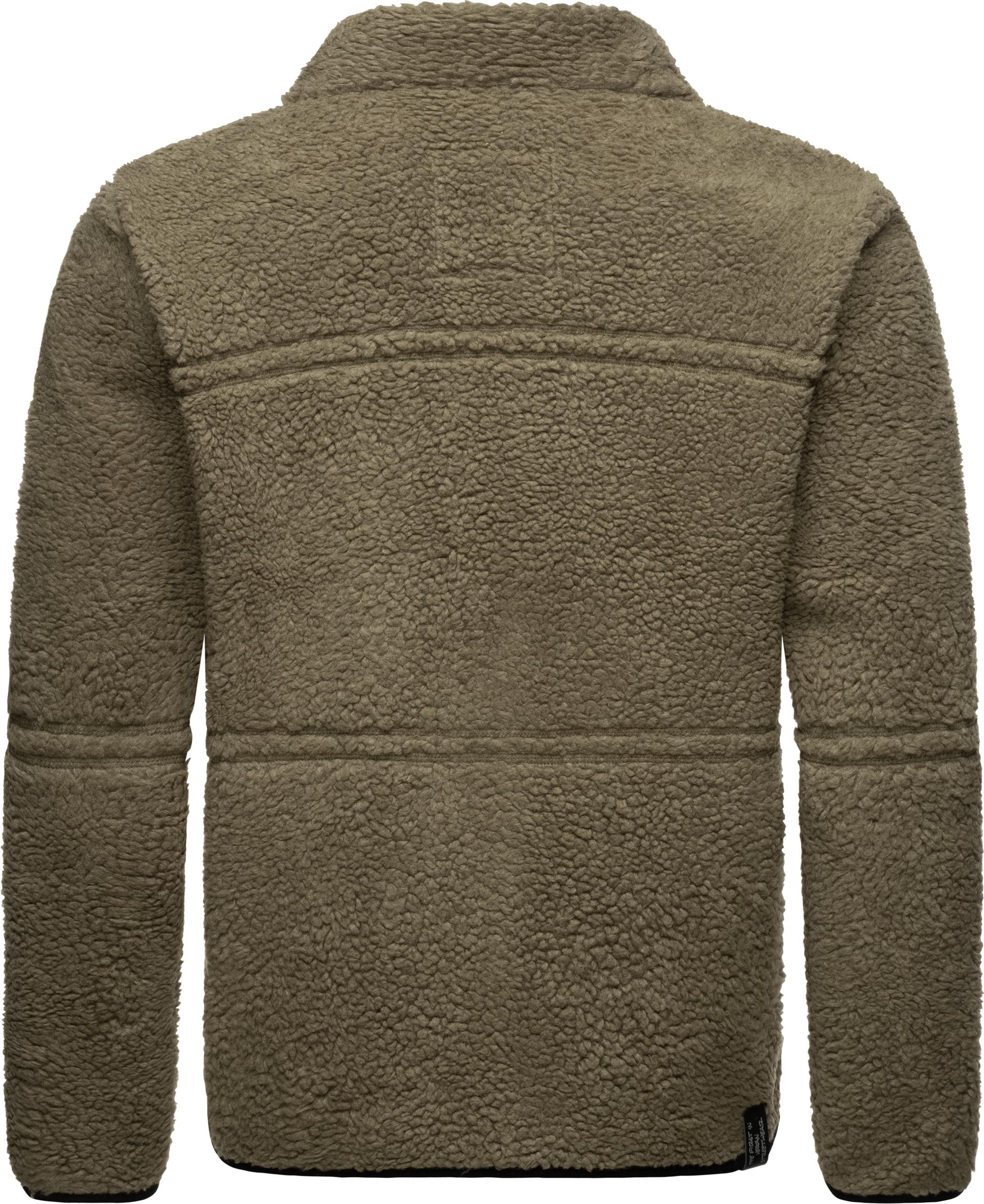 Thumbnail - Ragwear Plüschjacke "Noory" ohne Kapuze Herren Basic Teddy-Fleece Jacke