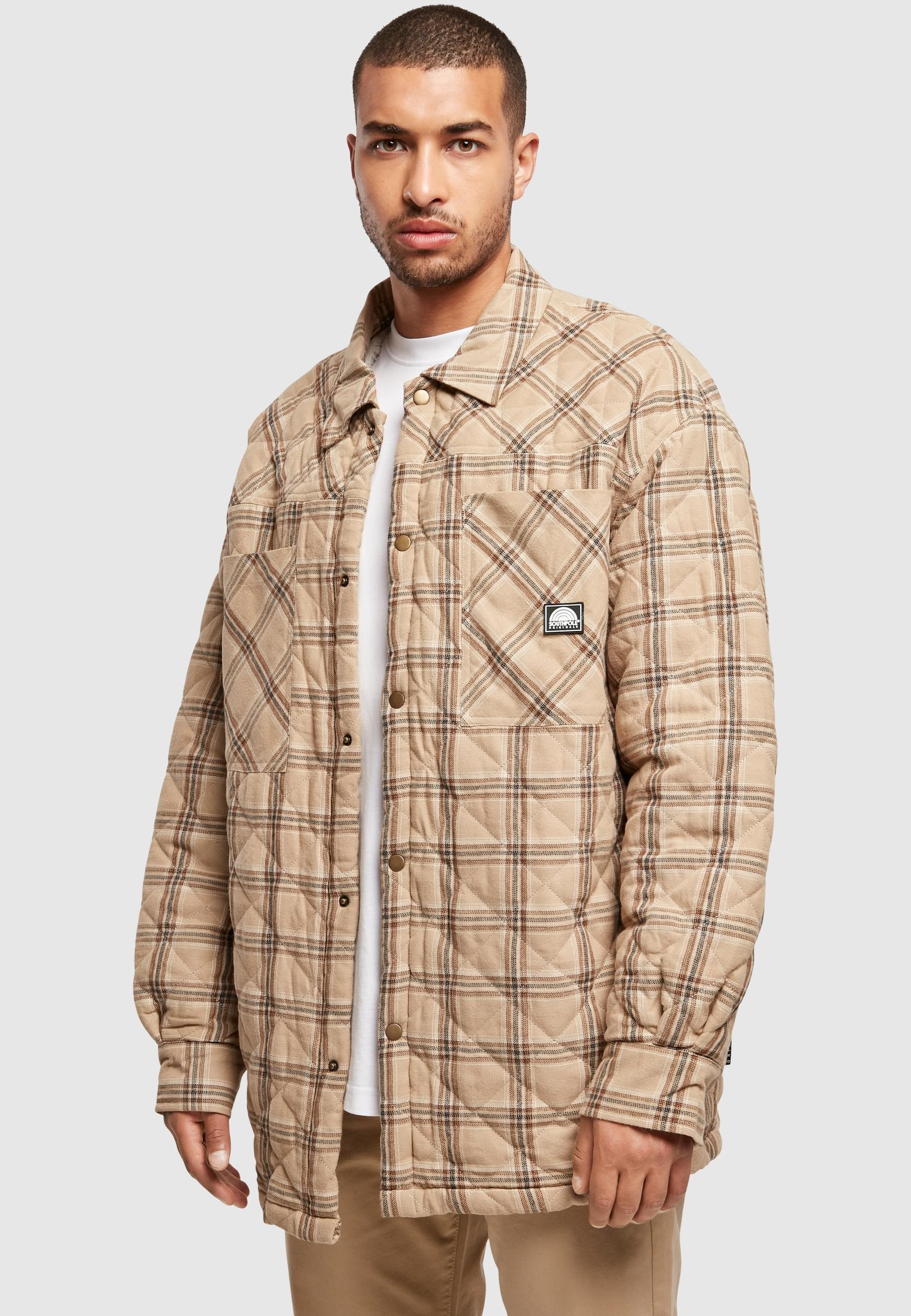 Southpole Langarmhemd »Southpole Herren Southpole Flannel Quitted Shirt Jacket«, (1 tlg.)