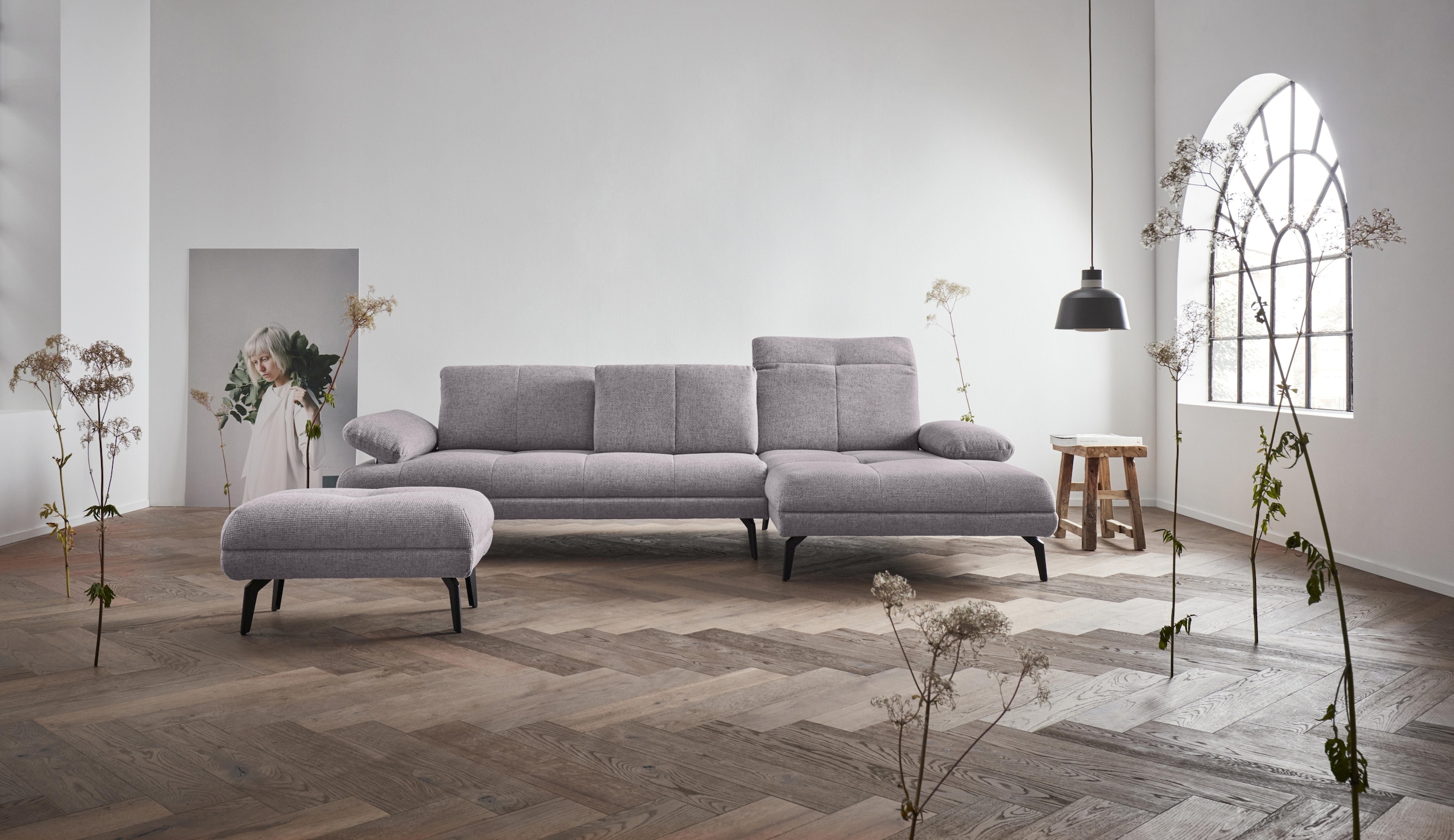 OTTO home Ecksofa "Stenlille Muktifunktionssofa, L-Form" incl. Sitztiefen-, Kopfteil- und Armteilverstellung