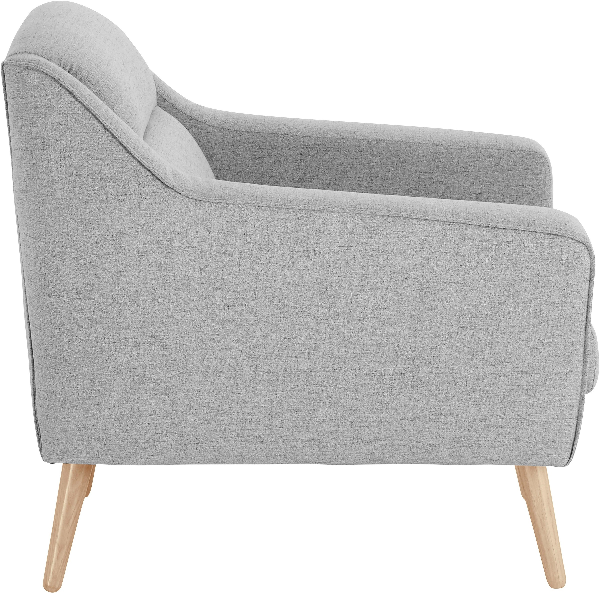andas Sessel »Bille«, mit Naht im Rückenkissen und Eiche-Beinen, Design by Morten Georgsen