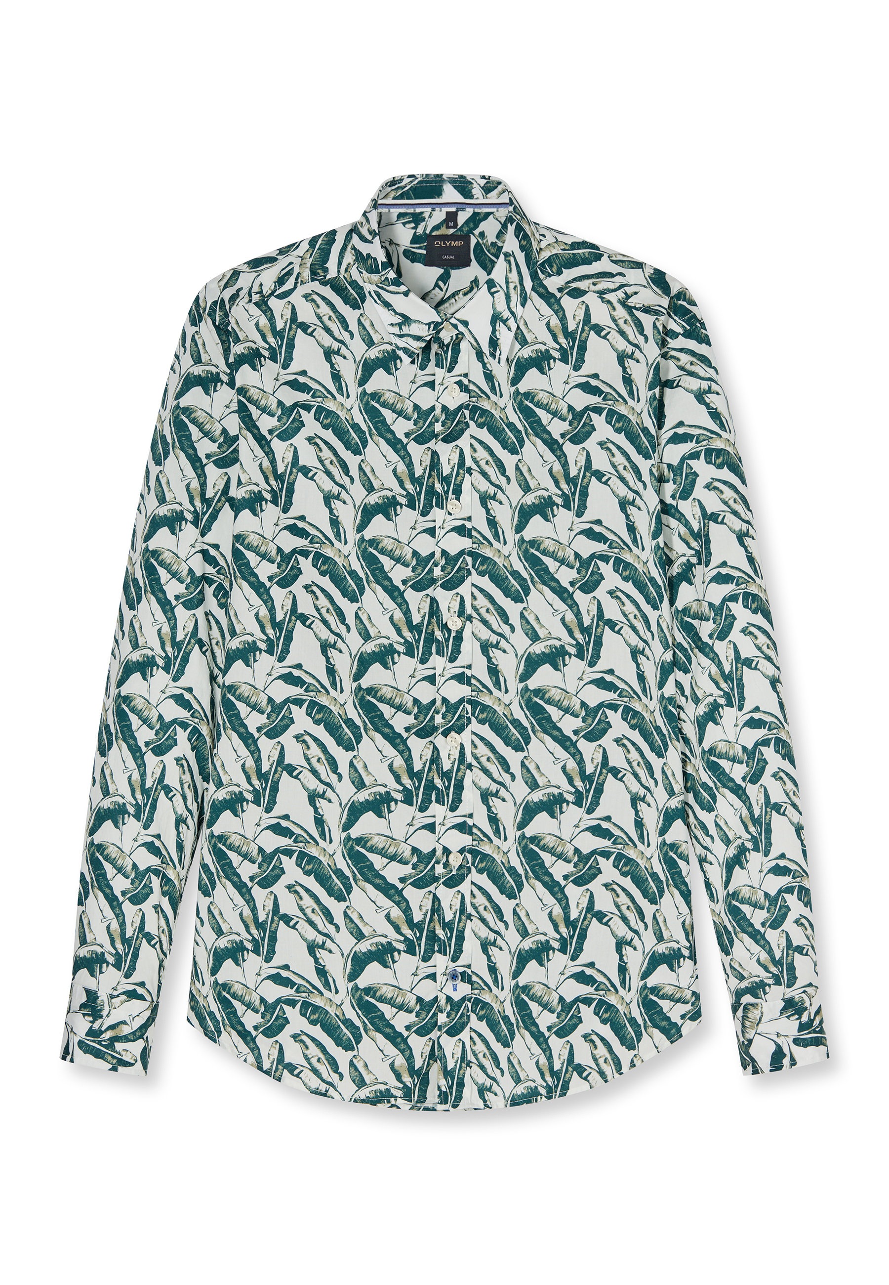 OLYMP Herren Langarmhemd "OLYMP Casual, regular fit, Kent"oliv, Gr. S, Hemden