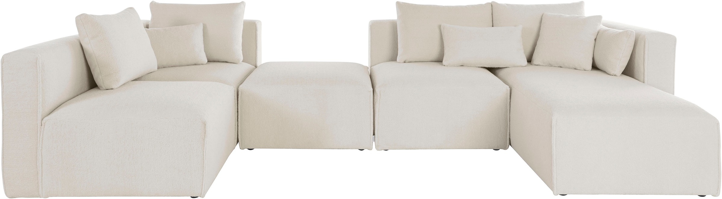 Home affaire Wohnlandschaft "Comfine U-Form", zusammengesetzt aus Modulen, günstig online kaufen