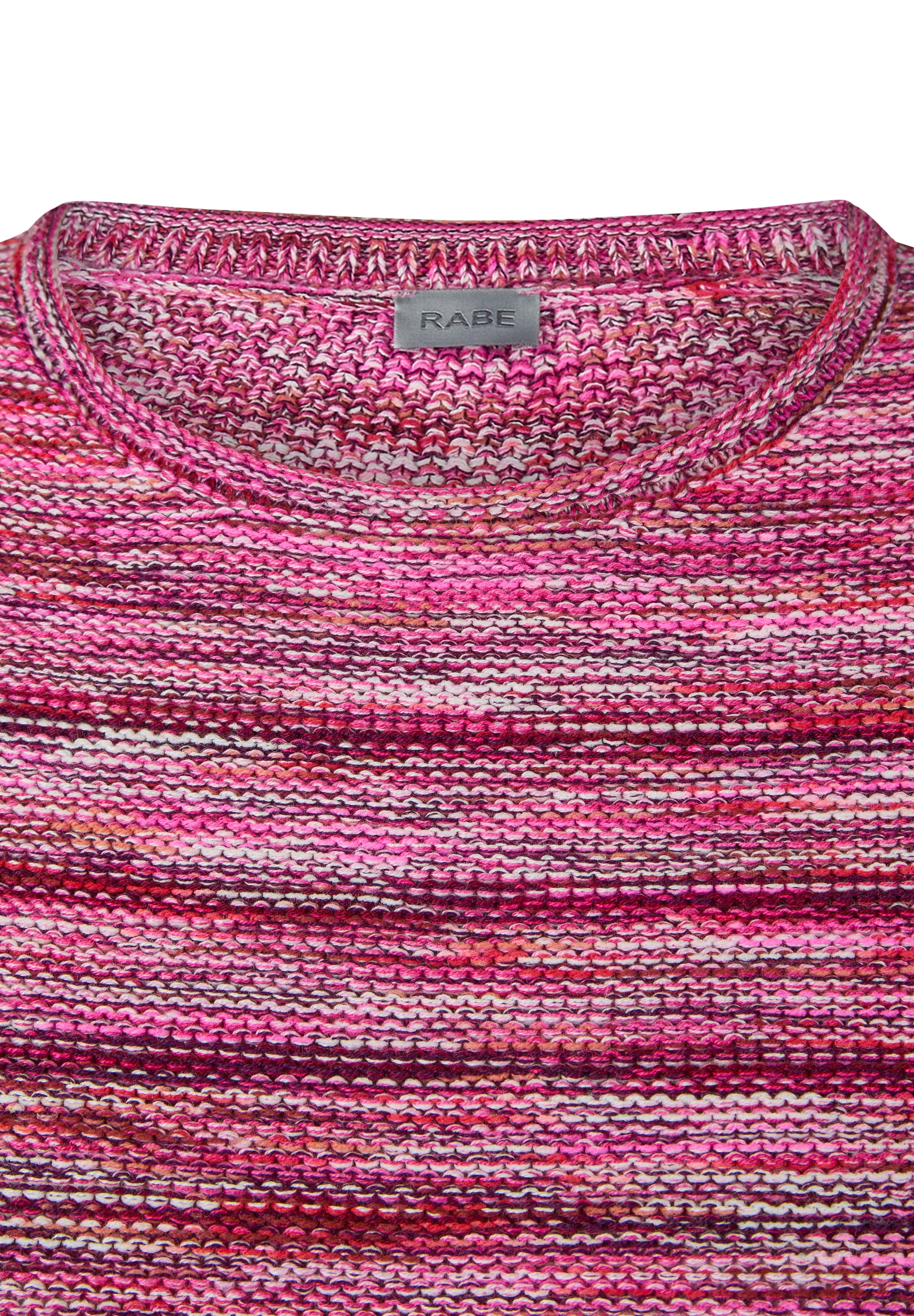 Rabe Rundhalspullover mit intarsien Print