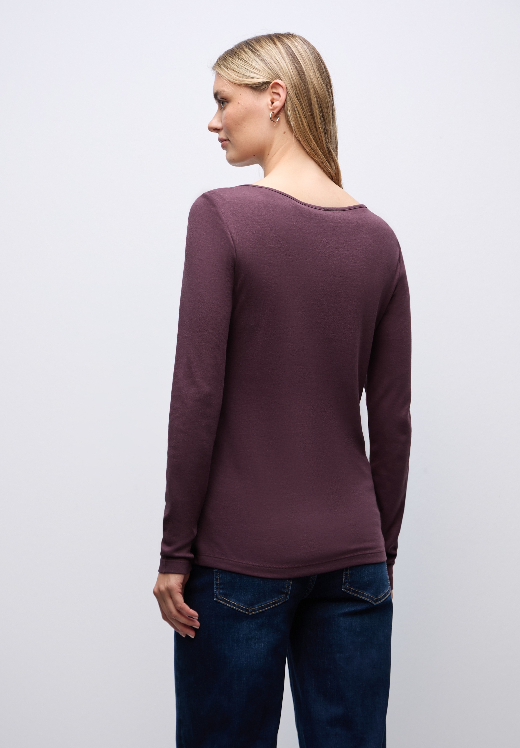 STREET ONE Langarmshirt "Style Lanea" mit U-Boot Ausschnitt günstig online kaufen