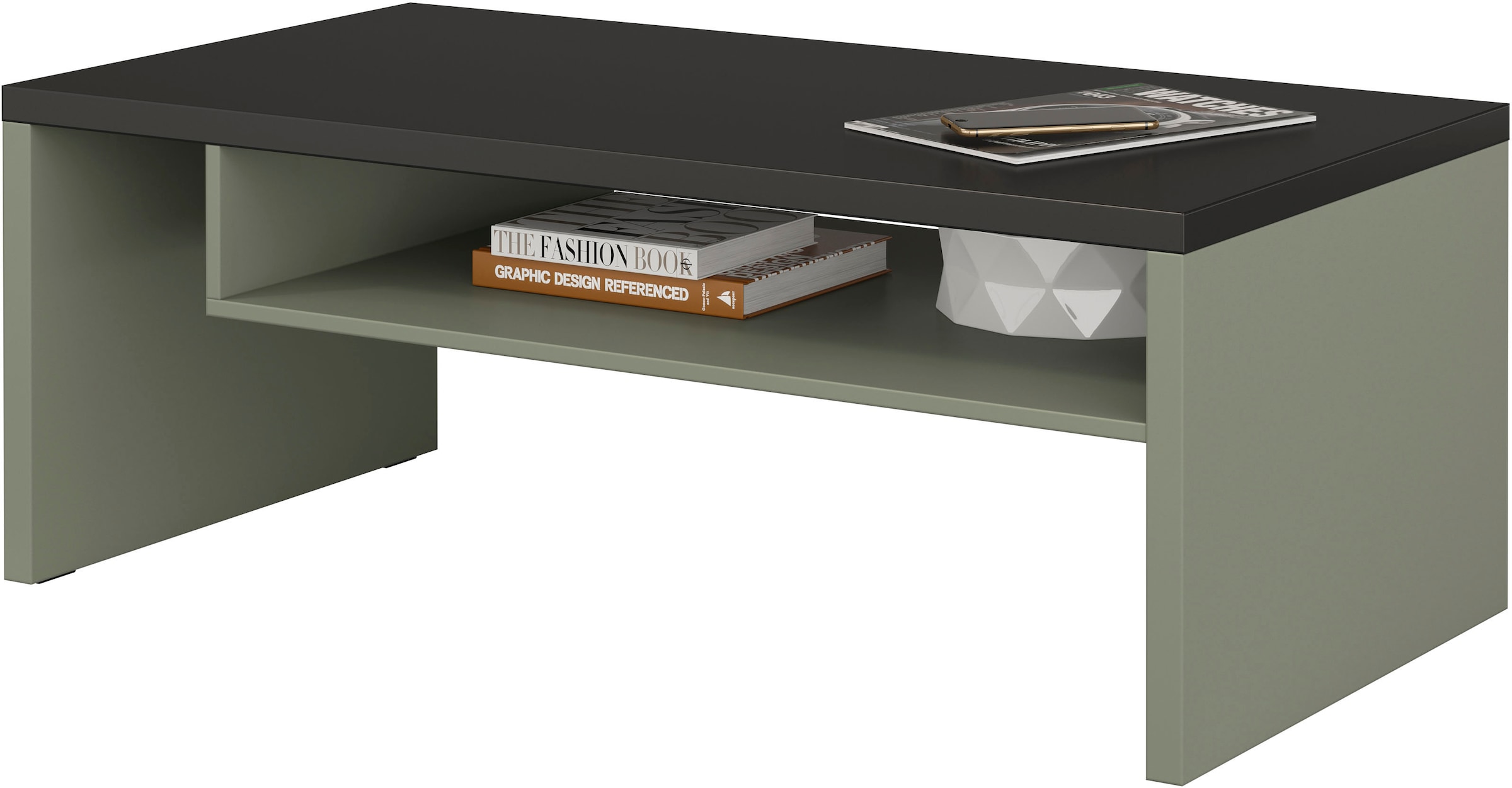INOSIGN Couchtisch »Cross, Breite 120 cm, moderner Sofatisch für Wohnzimmer«, Tisch mit offenem Fachboden