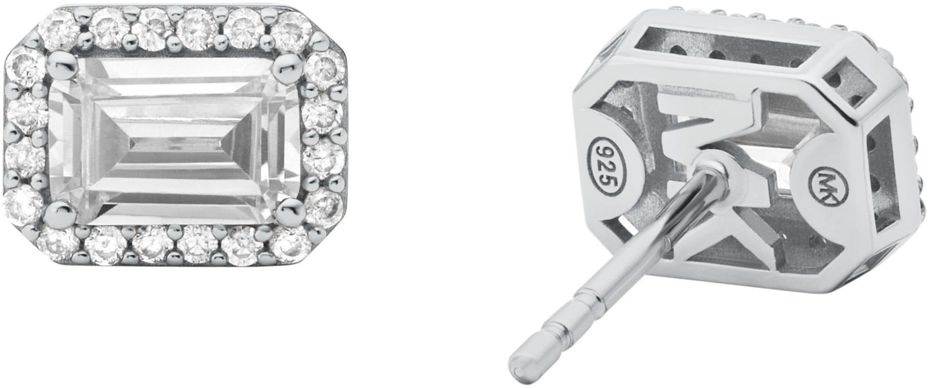 MICHAEL KORS Paar Ohrstecker »Schmuck Geschenk Silber 925 Ohrringe Halo Stud, MKC1724CZ040«, mit Zirkonia (synth.)