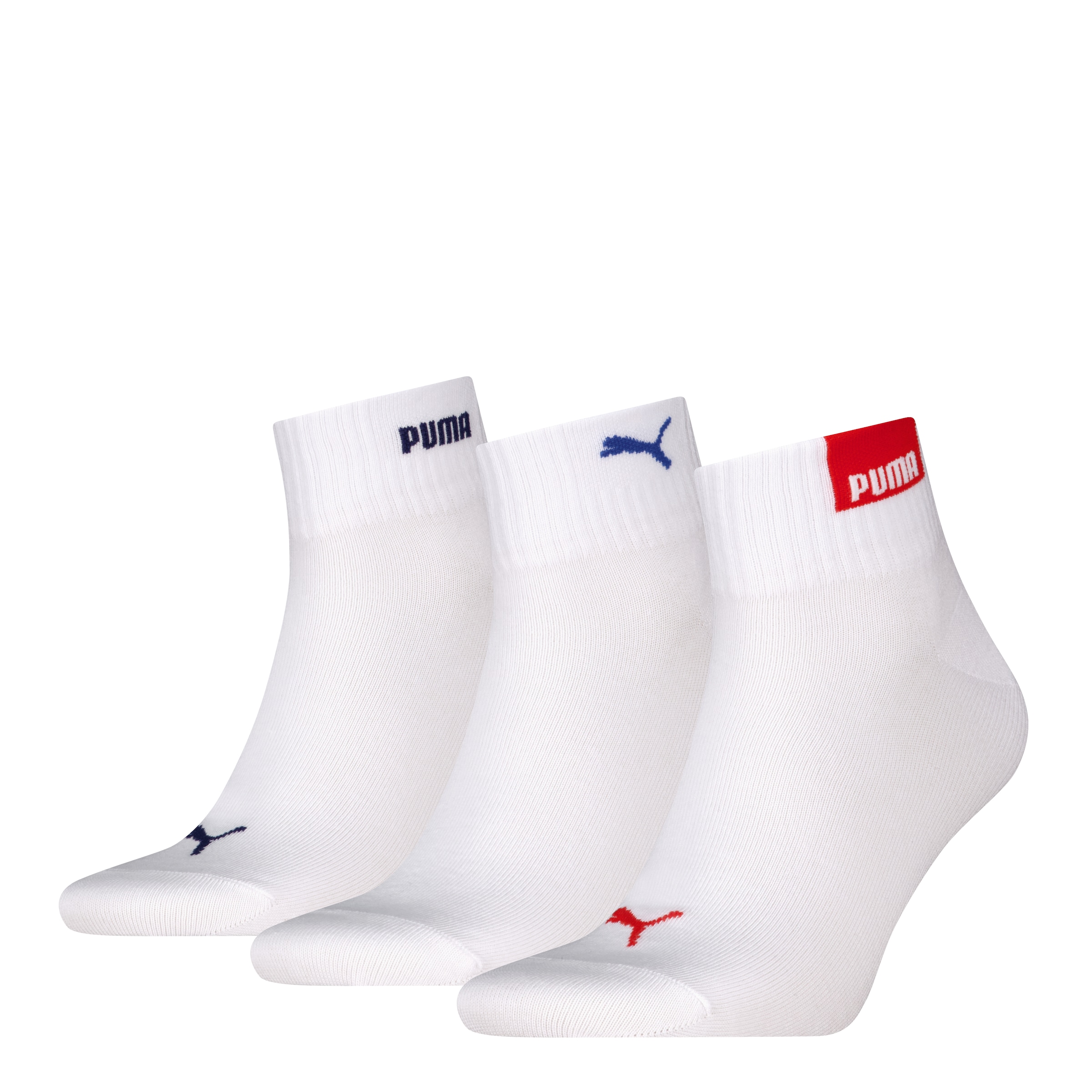 PUMA Kurzsocken »PUMA UNISEX LOGO QUARTER« 3 Paar tlg.
