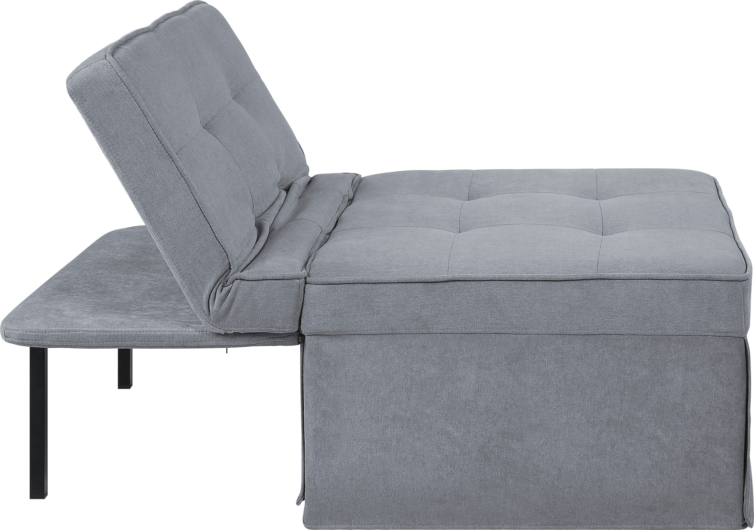 ATLANTIC home collection Schlafsofa Finn, wandelbar zum Loungesessel, Relaxliege und Gästebett, inkl. Kissen