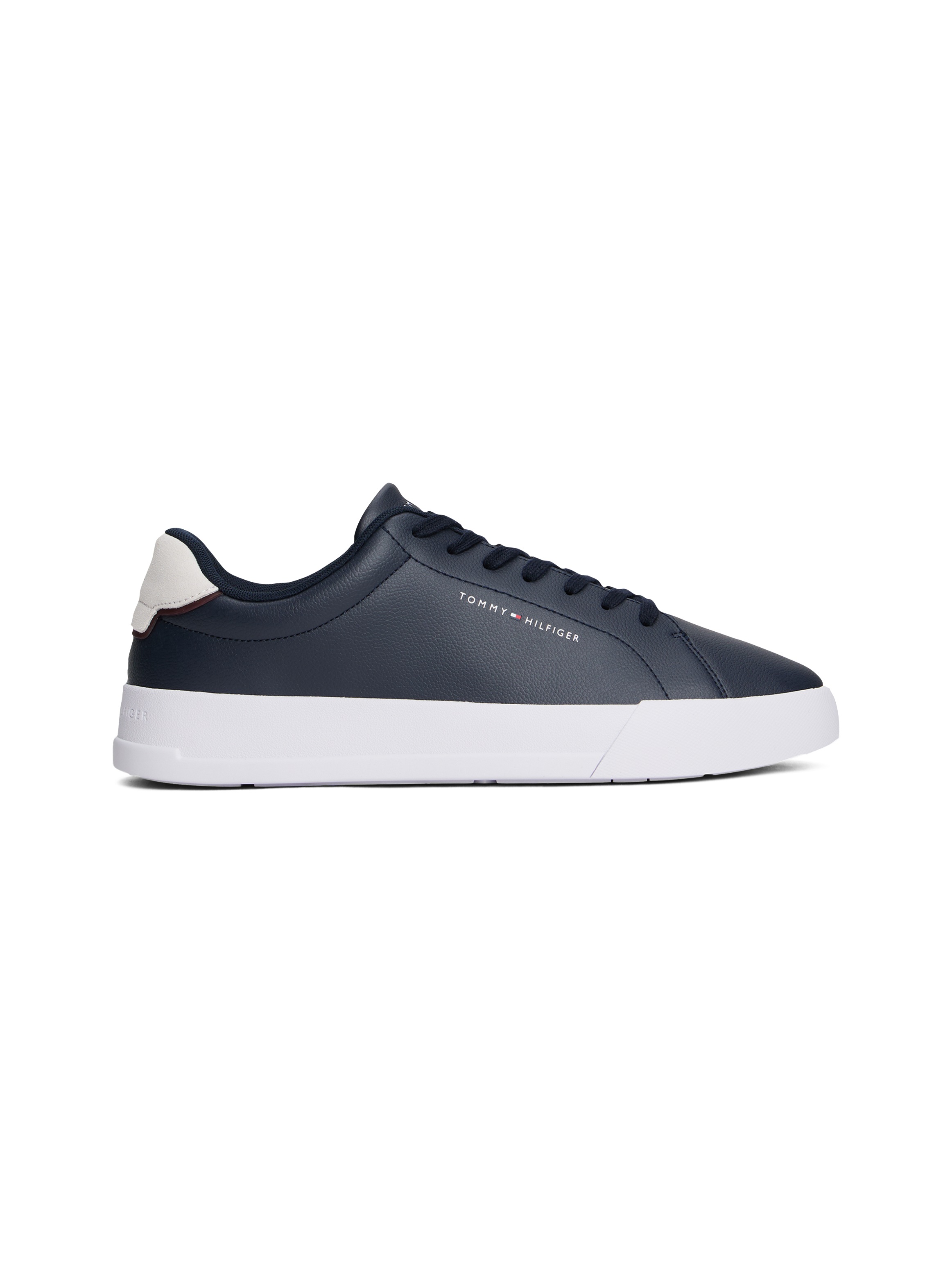 Tommy Hilfiger Sneaker »TH COURT LTH DETAIL ESS«, Freizeitschuh, Halbschuh, Schnürschuh mit seitlichem Logoschriftzug