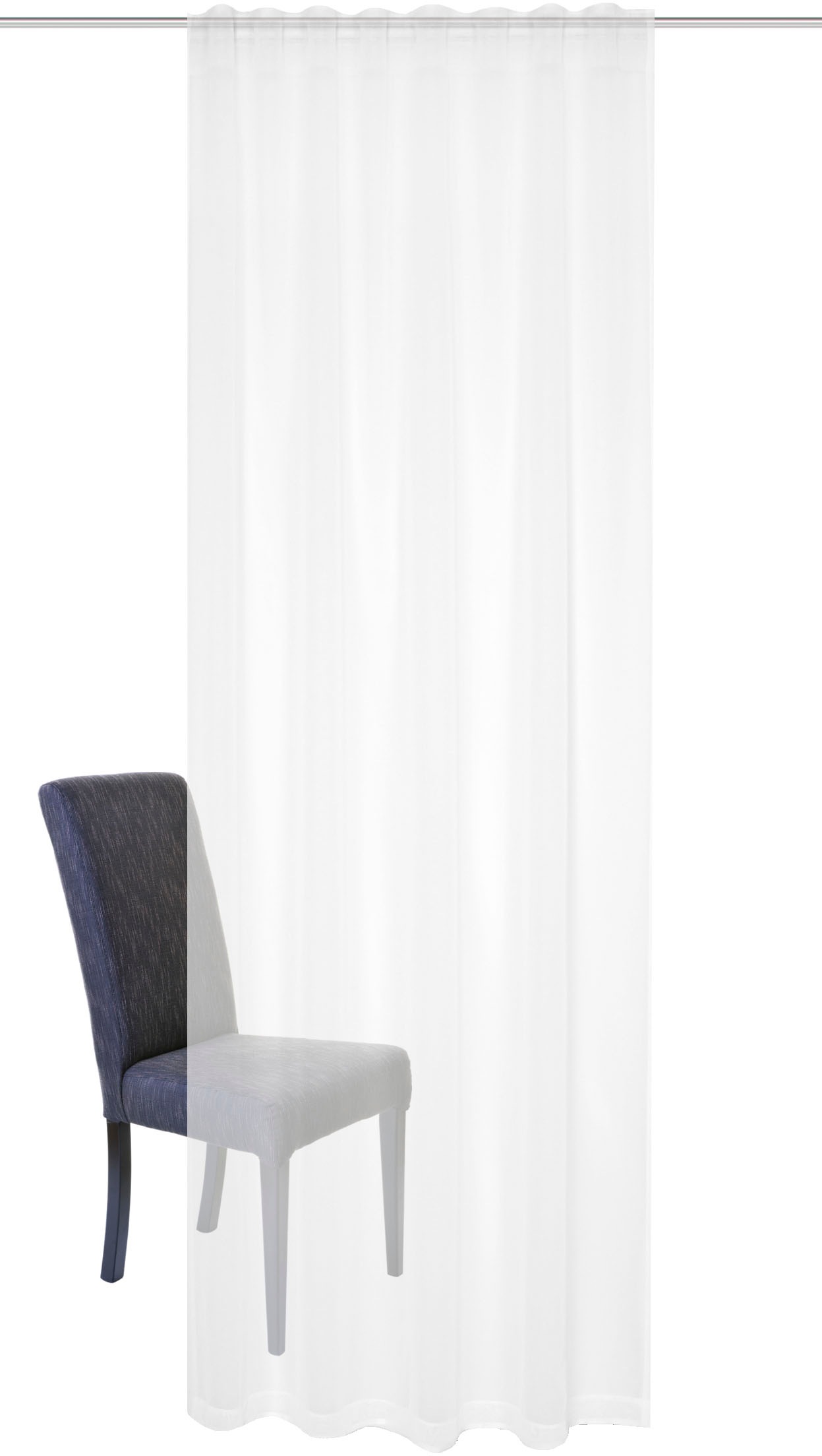 Home Basics Gardine "VINA" Multifunktionsband 1 Stk. tlg. halbtransparent günstig online kaufen