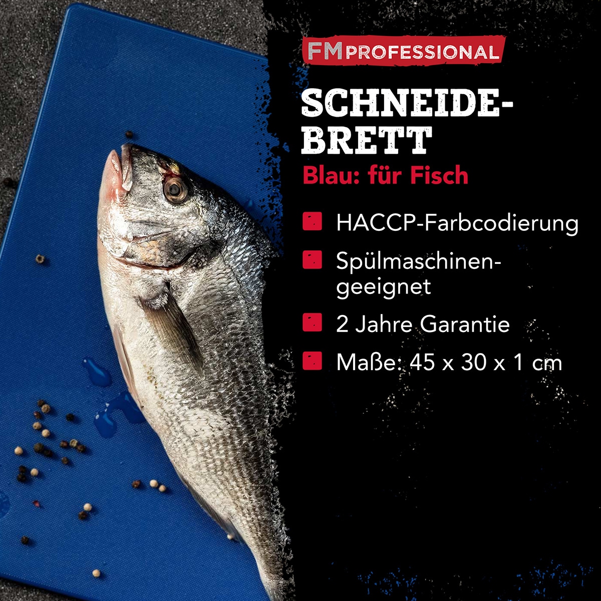 FMprofessional Schneidebrett "extra großes Brett aus Kunststoff" Profi Gast günstig online kaufen