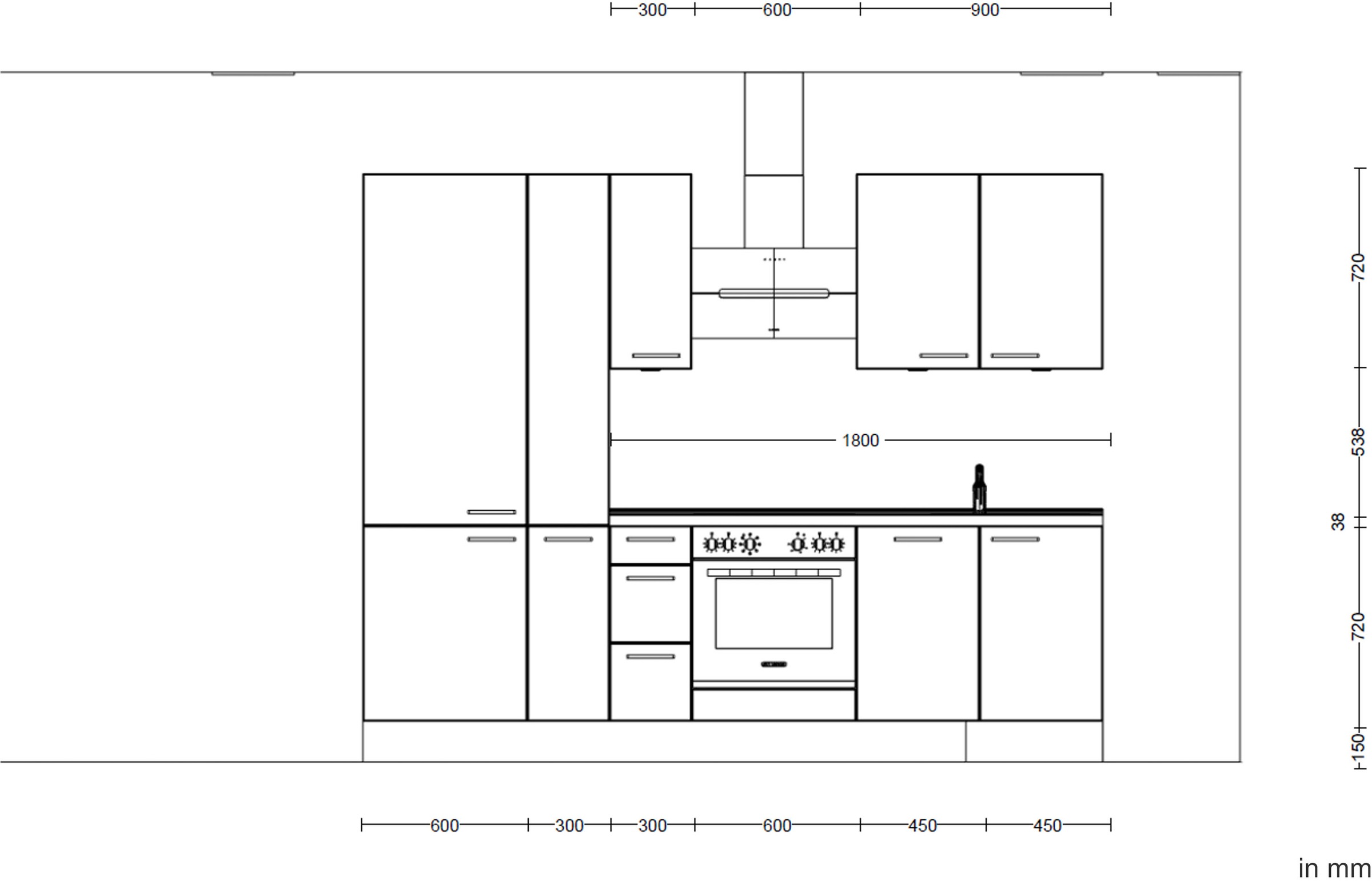 nobilia® Küchenzeile »"Easytouch II"«, vormontiert, Ausrichtung wählbar, Breite 270 cm, wahlw. mit E-Geräten