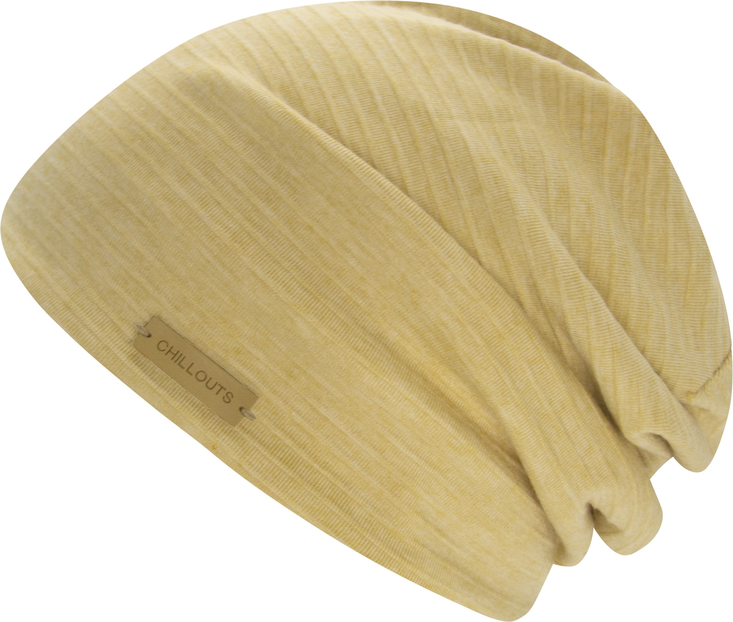 CHILLOUTS Damen Beanie "Pompei Hat"light mustard, Obermaterial: 48% Baumwolle, 27% Polyacryl, 21% Polyamid, 4% Elasthan, Mützen, Lässige Beanie für