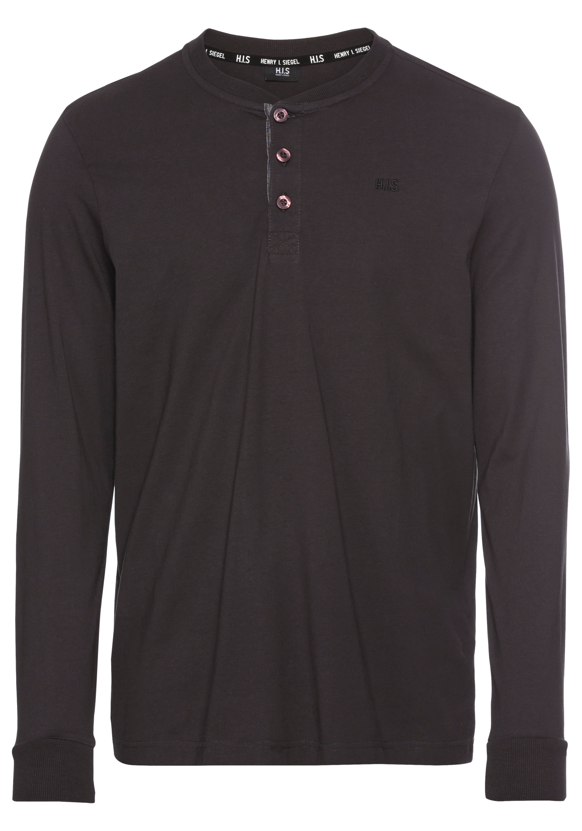 H.I.S Henleyshirt, mit Knopfleiste - NEUE KOLLEKTION