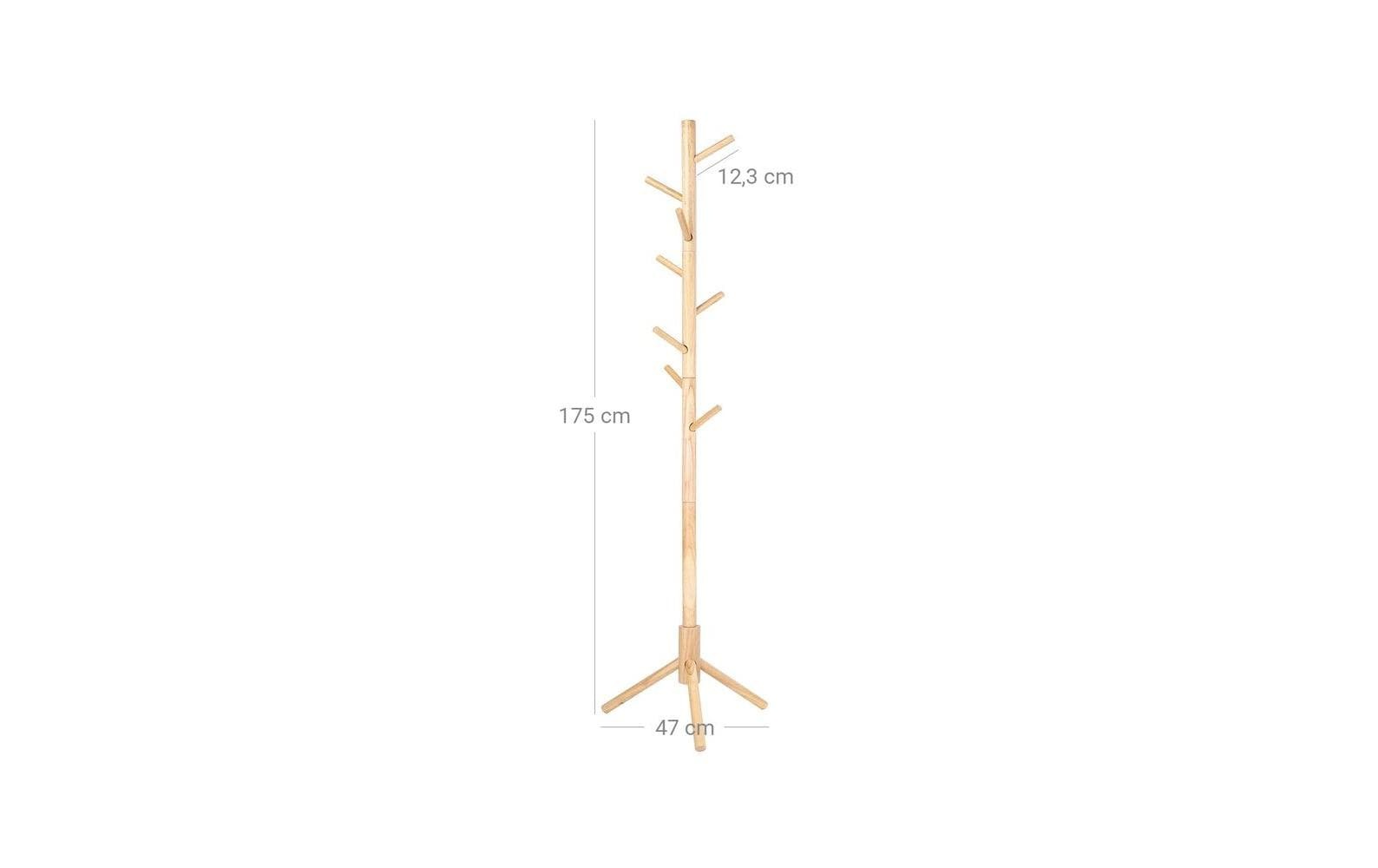 VASAGLE Garderobenständer »8 Haken Nature«