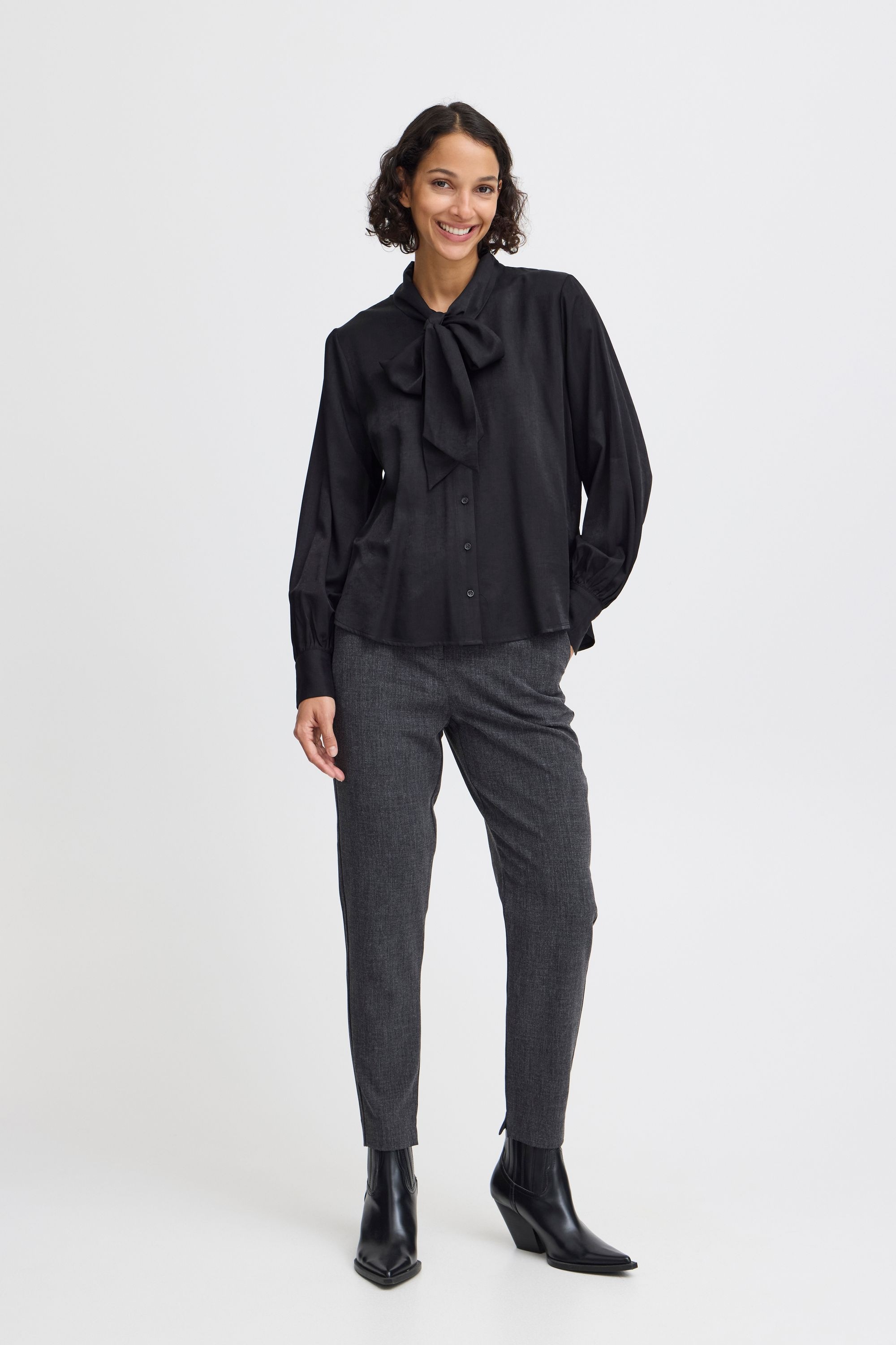 b.young Tunika »Langarmbluse BYHANYO BOW SHIRT -«