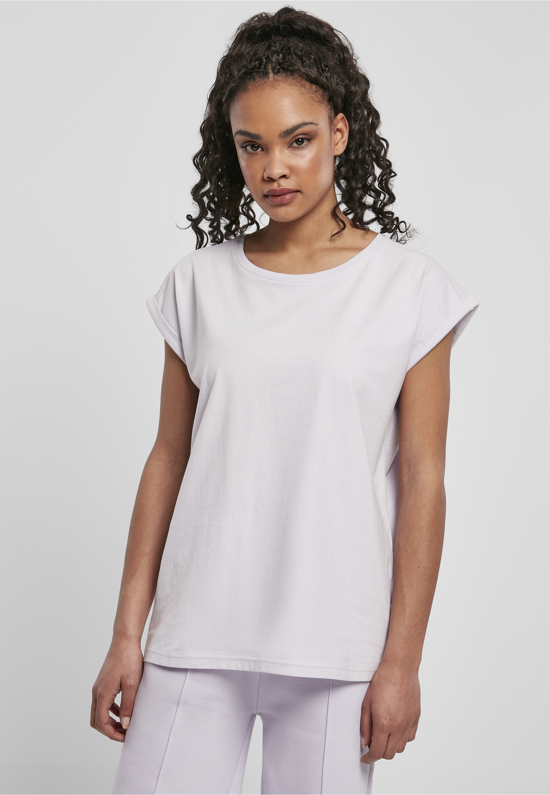 URBAN CLASSICS Kurzarmshirt »Urban Classics Damen Ladies Organic Extended Shoulder Tee« 1