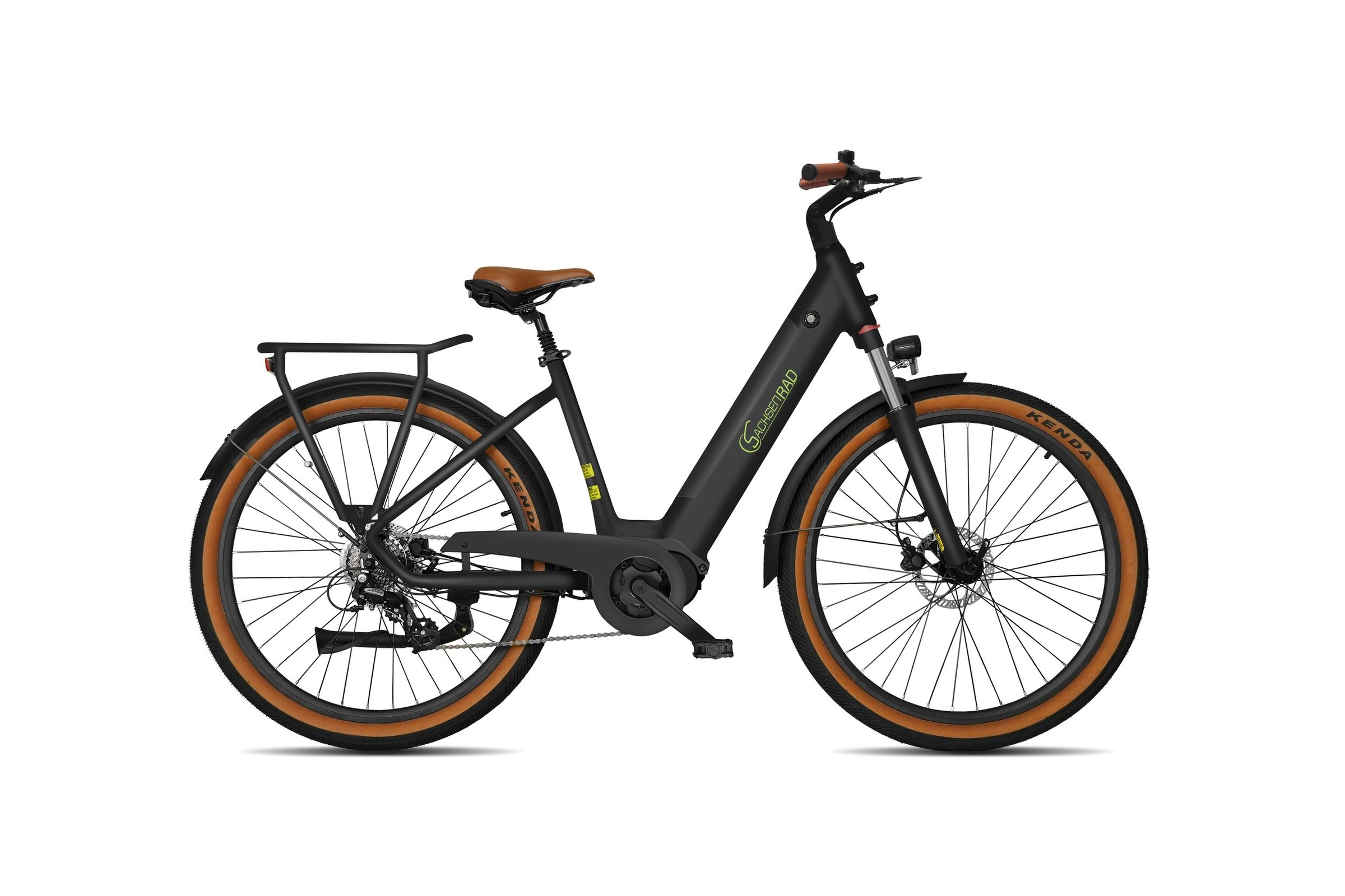 SACHSENRAD E-Bike "C5 Centro II mit Diebstahlsicherung", 48cm, 27,5 Zoll (69,85cm), schwarz, Elektrofahrräder